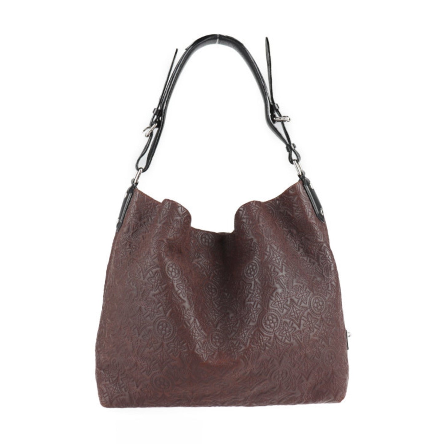 Louis Vuitton Black Bordeaux Leather Handbag Shopping Bag Shoulder Bag Tote Bag ()
