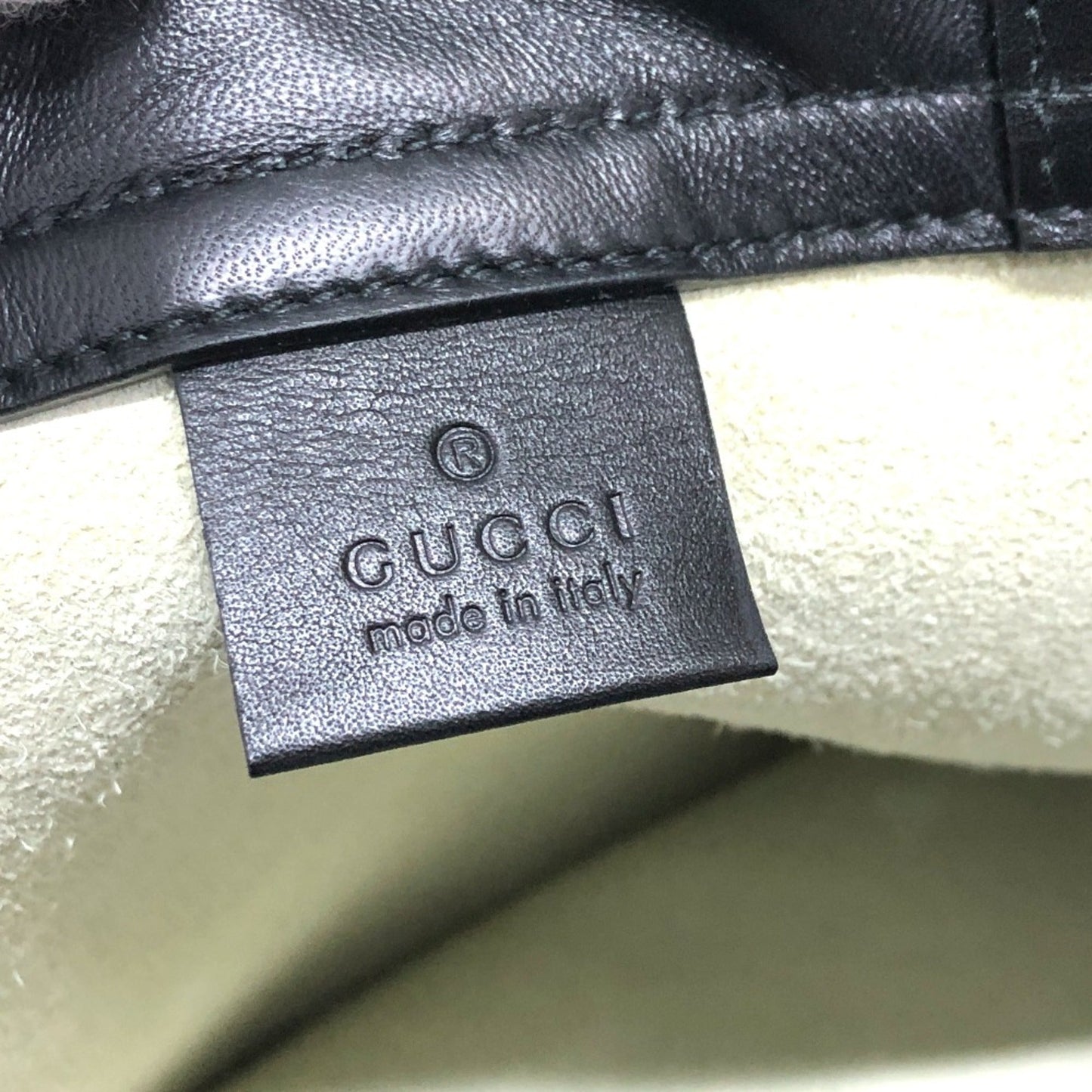 Gucci White Leather Backpack