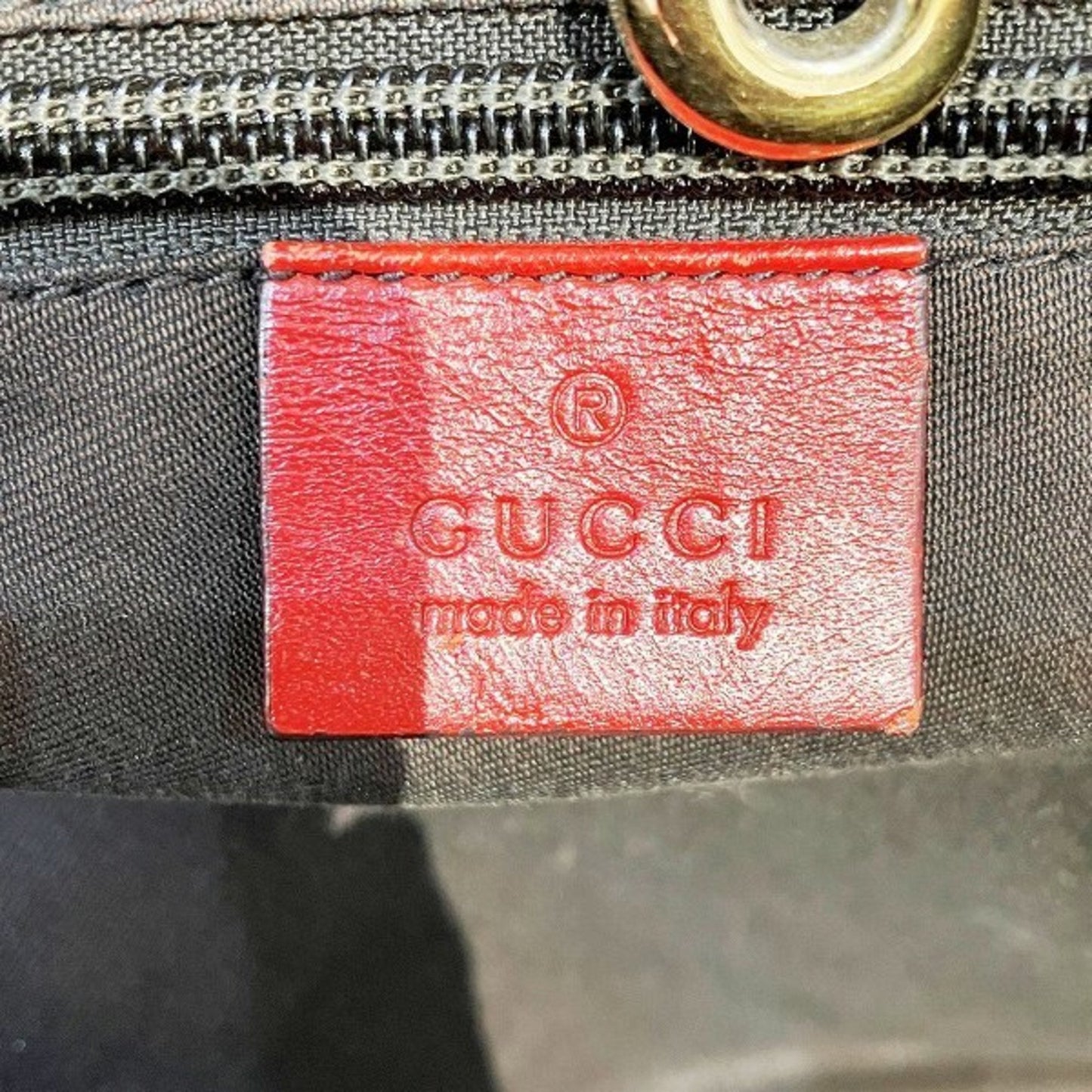 Gucci Diamante Red Color Leather Handbag Tote Bag