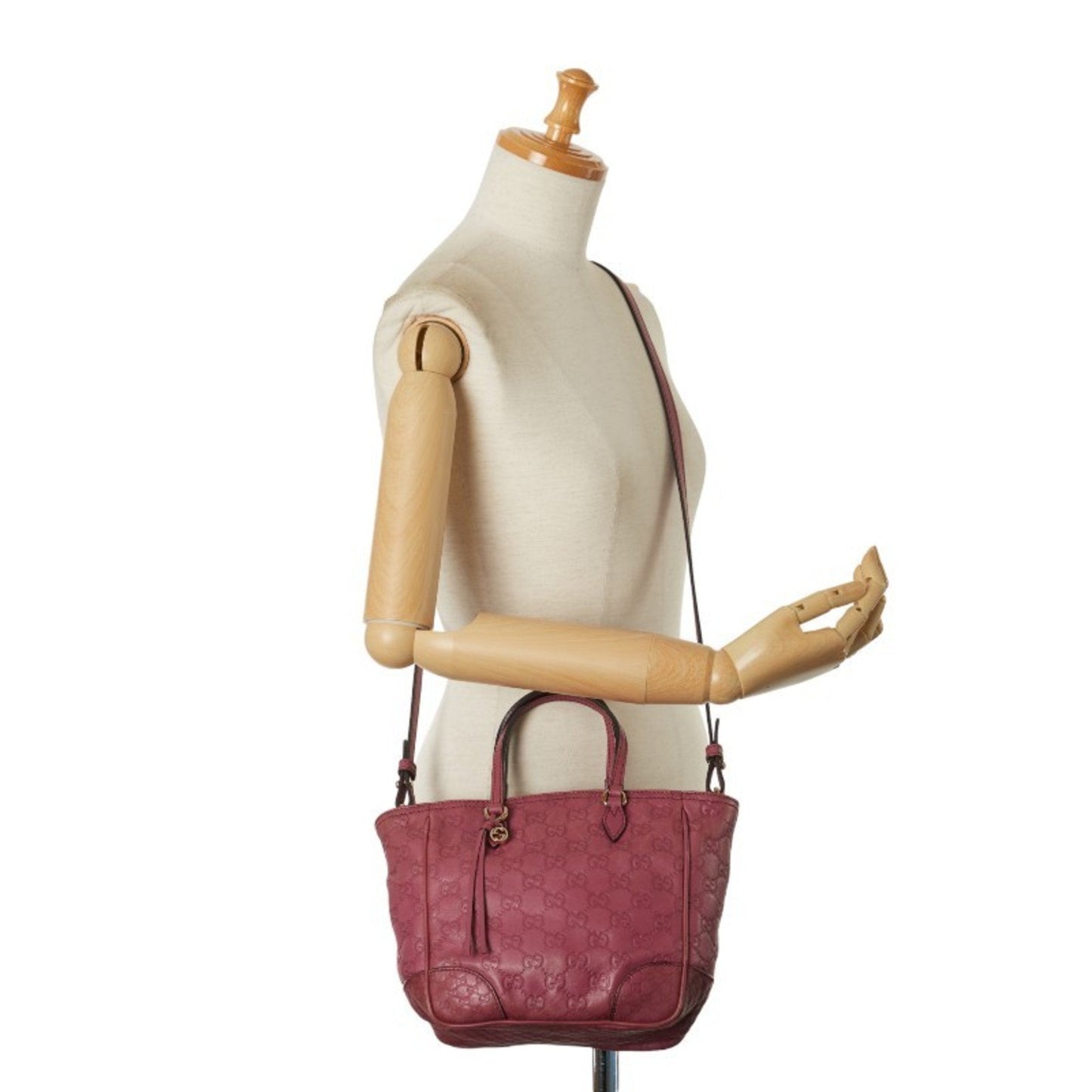 Gucci Guccissima Pink Leather Handbag Shoulder Bag