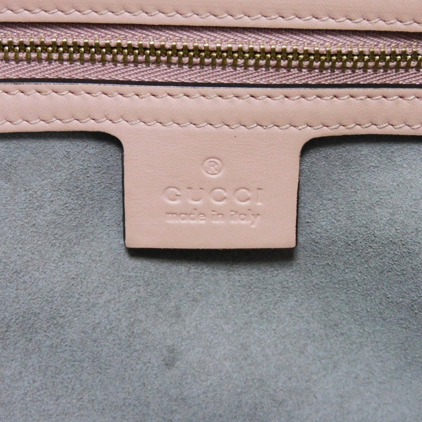 Gucci Light Pink Bamboo Leather Handbag