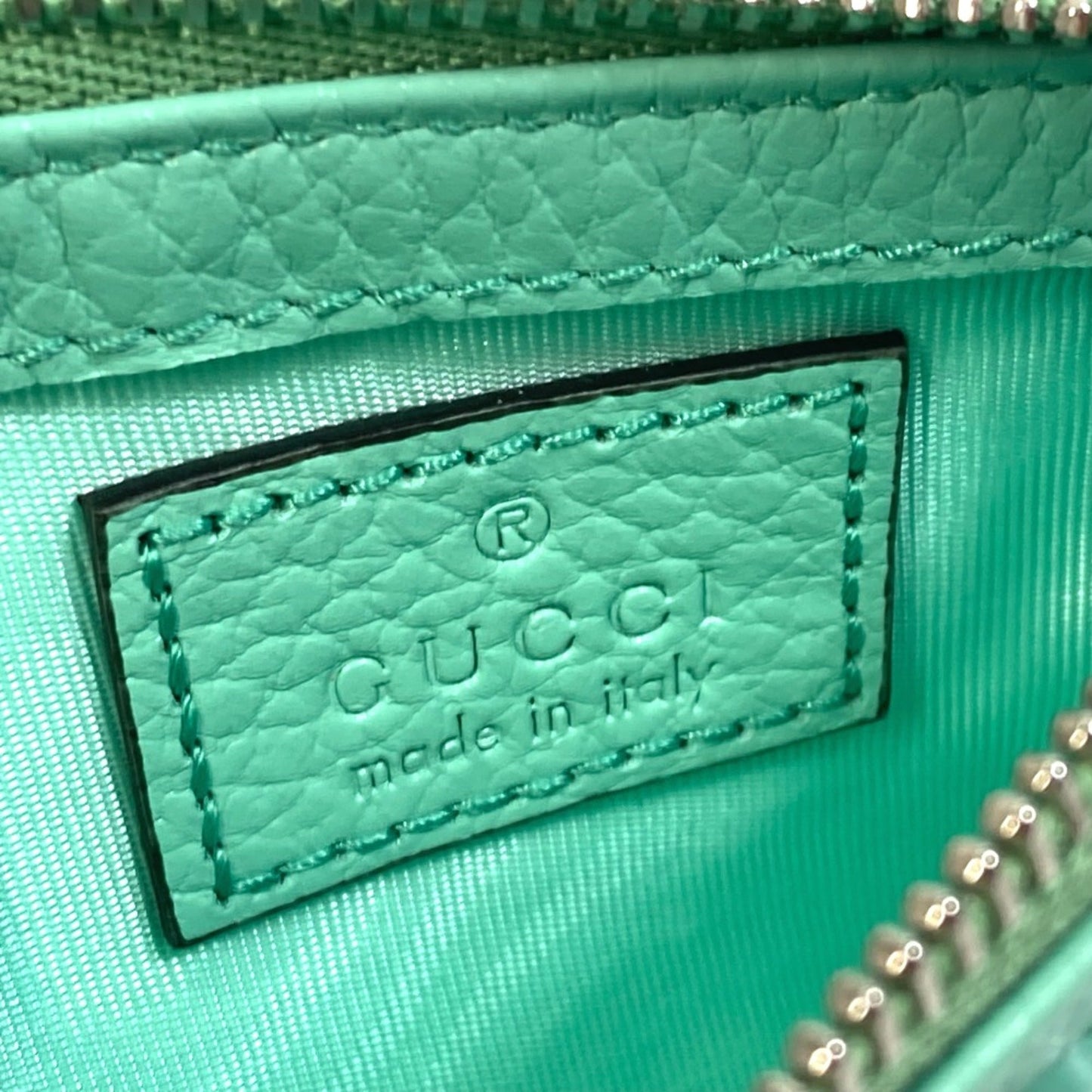 Gucci Green Leather Coin Purse/Coin Case