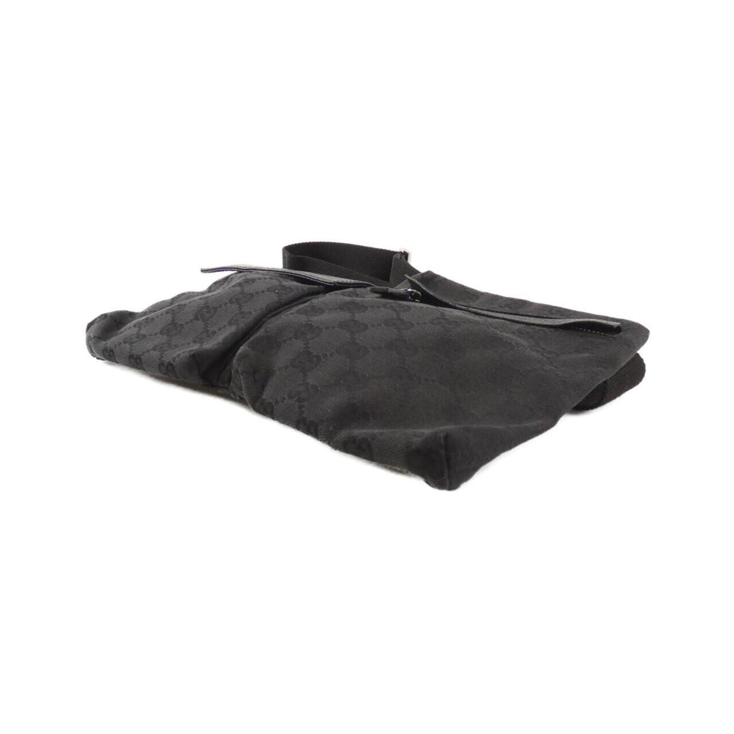 Gucci Black Gg Canvas Fanny Pack