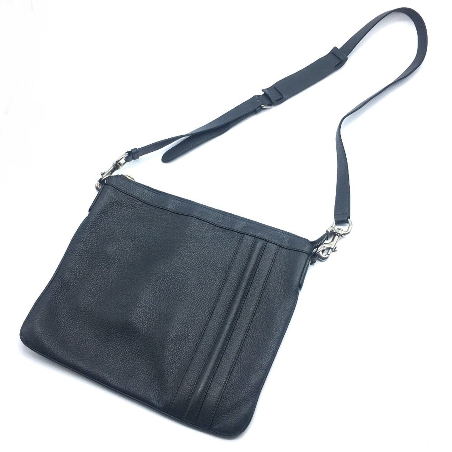 Gucci Gray Leather Shoulder Bag