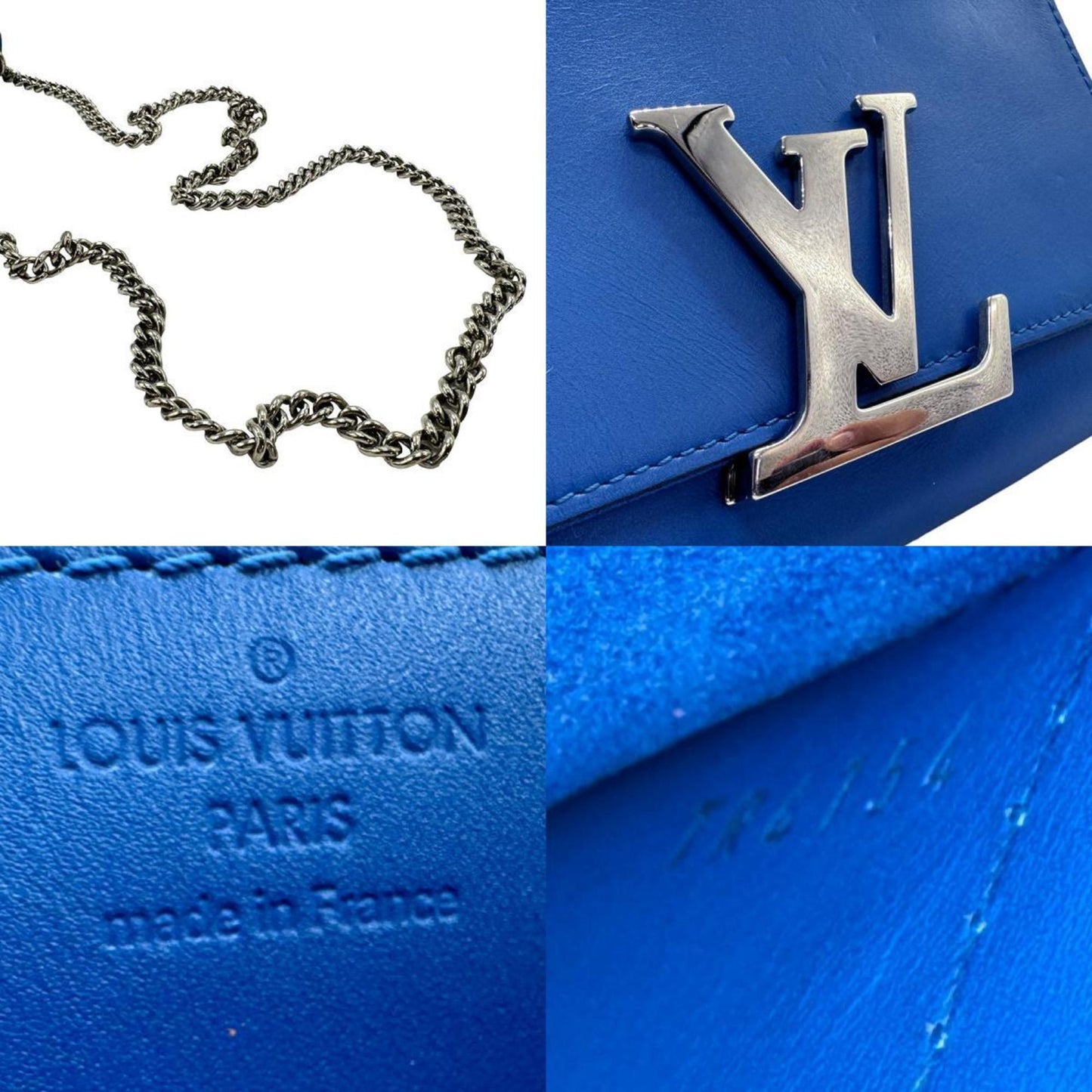 Louis Vuitton Blue Leather Pochette Shoulder Bag