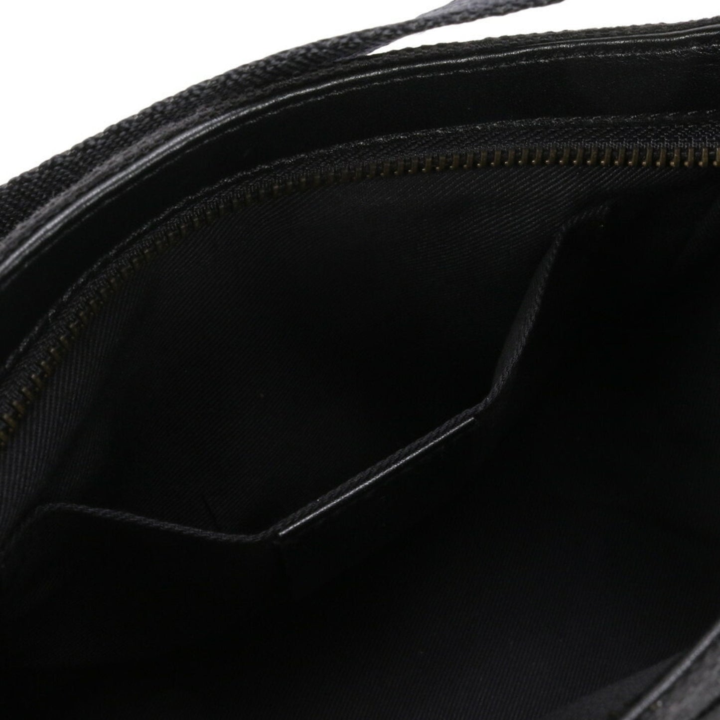 Gucci Gg Canvas Black Leather Canvas Handbag Tote Bag