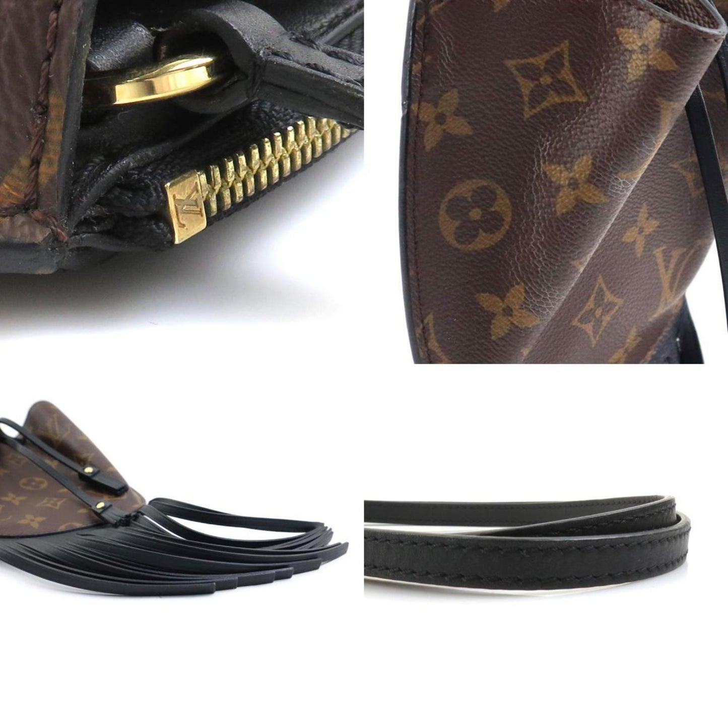 Louis Vuitton Black Brown Monogram Monogram Leather Shoulder Bag