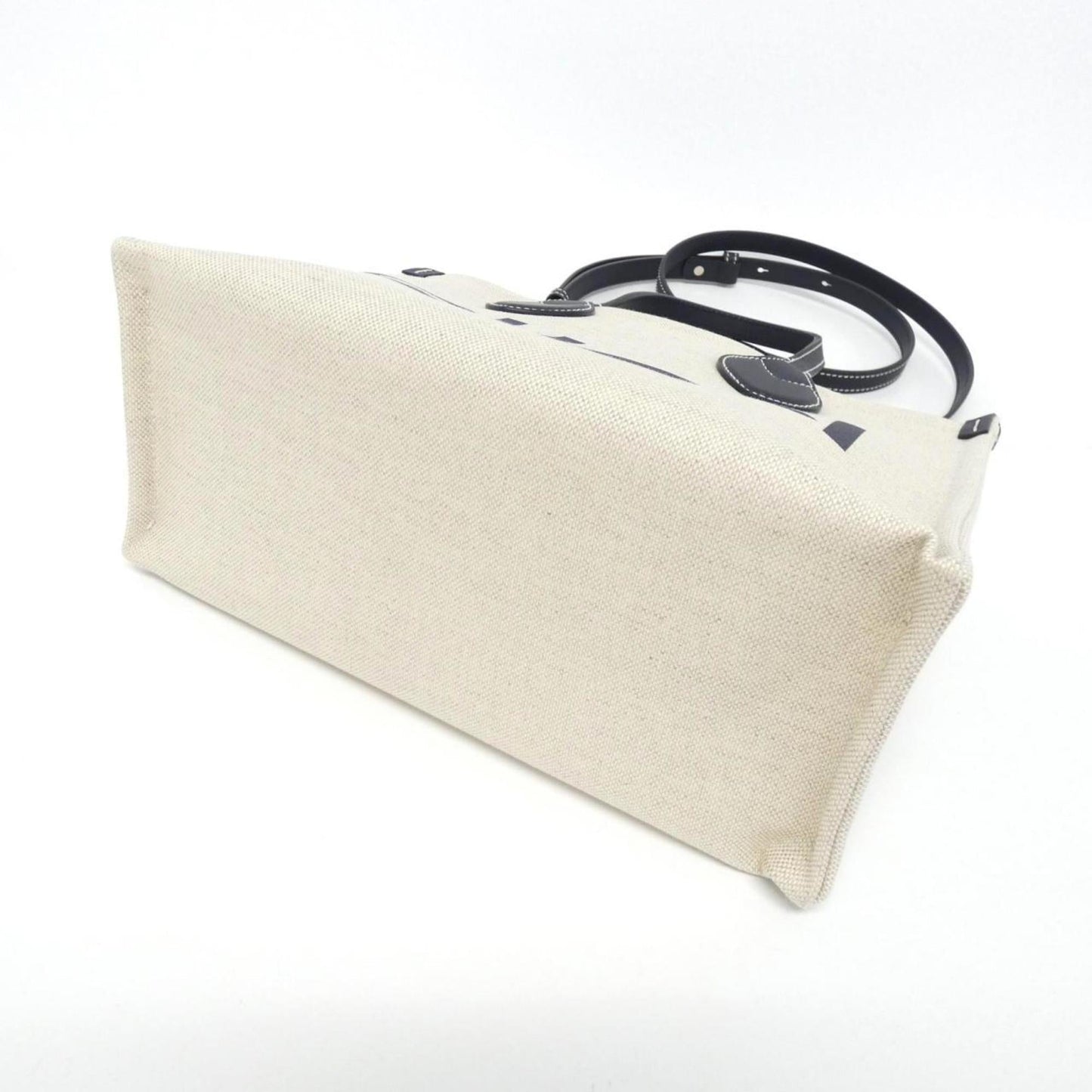 Gucci Beige Black Cotton Leather Handbag