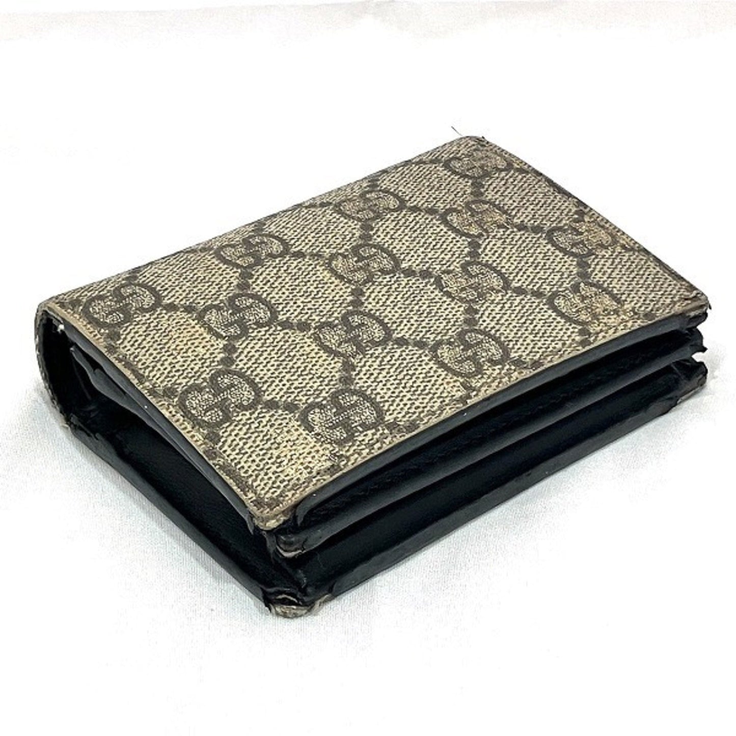 Gucci Gg Supreme Beige Gg Supreme Pvc Leather Coin Purse/Coin Case