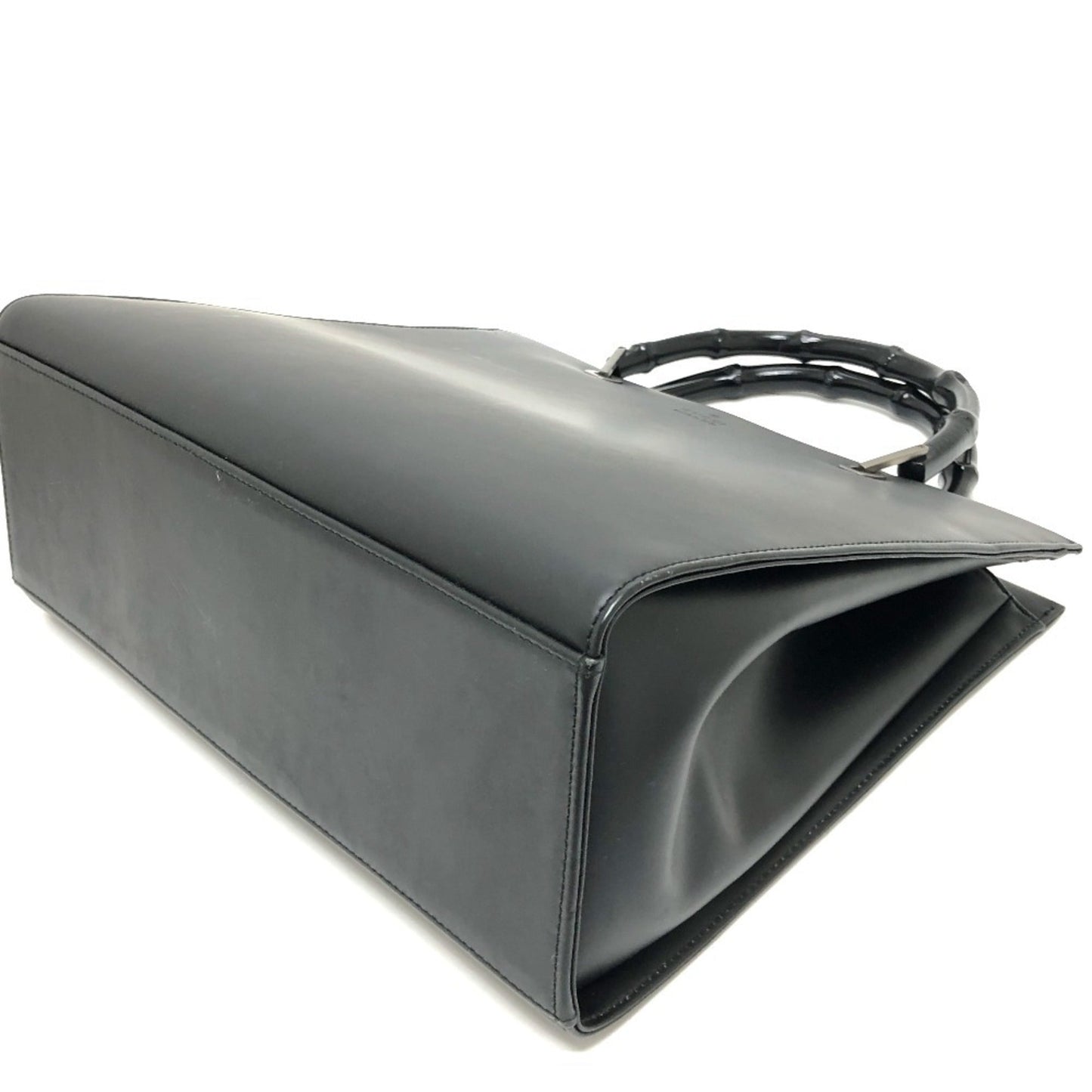 Gucci Bamboo Black Leather Handbag