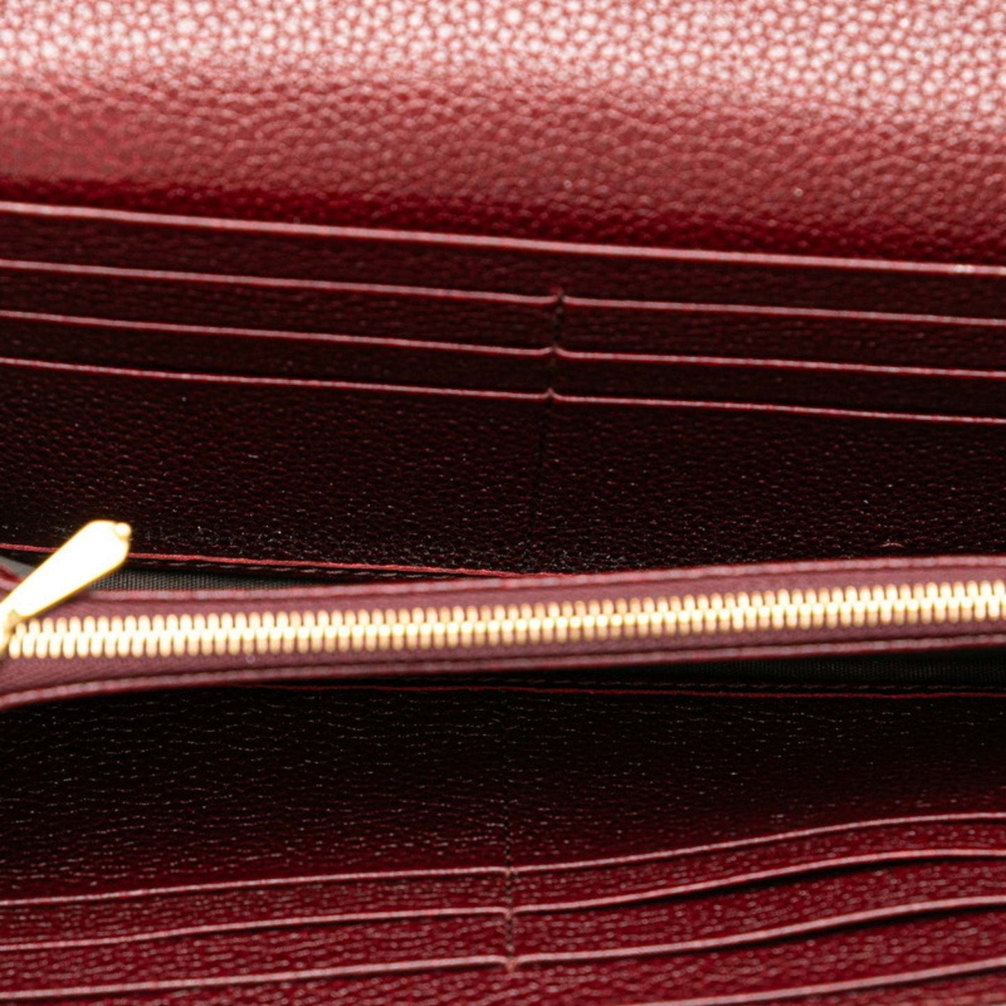 Gucci Wine Leather Long Wallet (Bi-Fold)