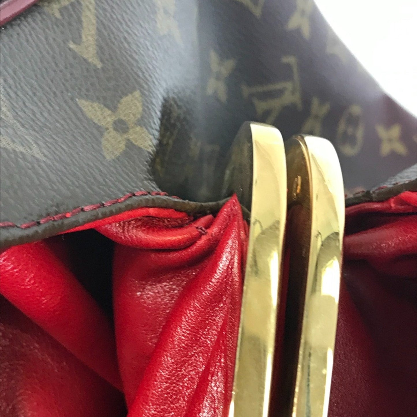 Louis Vuitton Red Cloth Shoulder Bag
