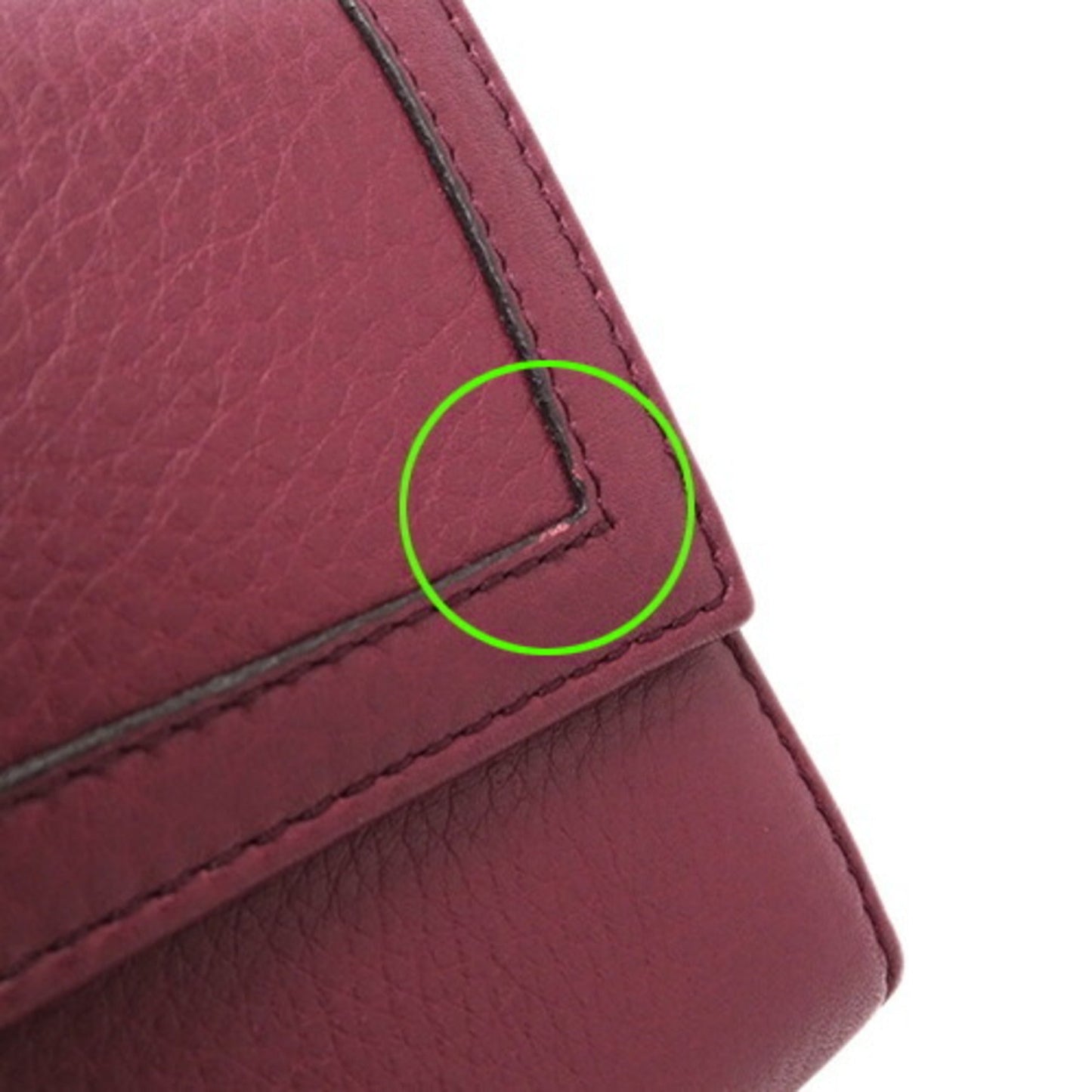 Gucci Wine Leather Long Wallet (Bi-Fold)