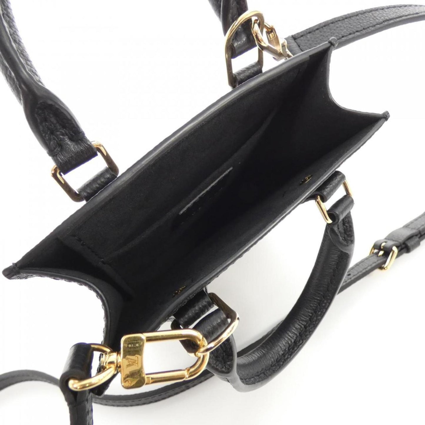 Louis Vuitton Beige Black Leather Shoulder Bag