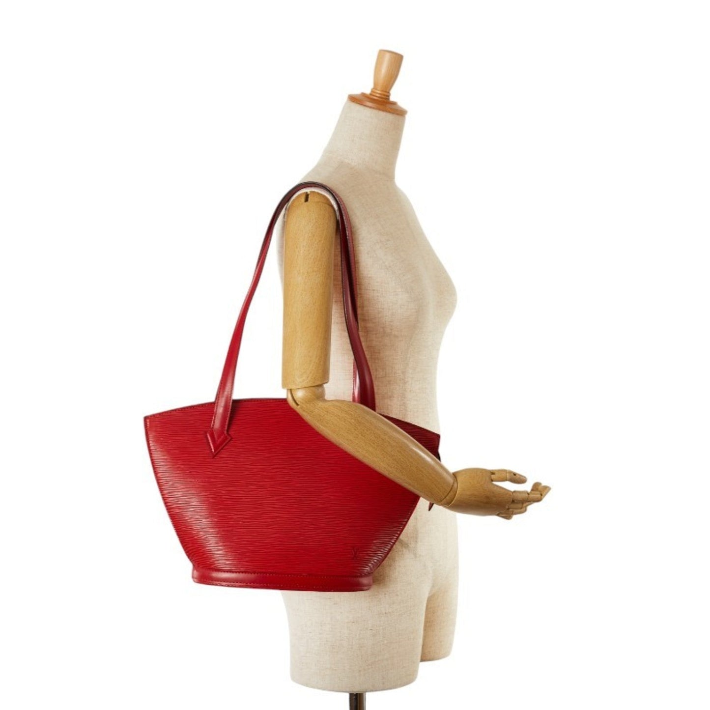 Louis Vuitton Castilian Red Leather Shoulder Bag Tote Bag