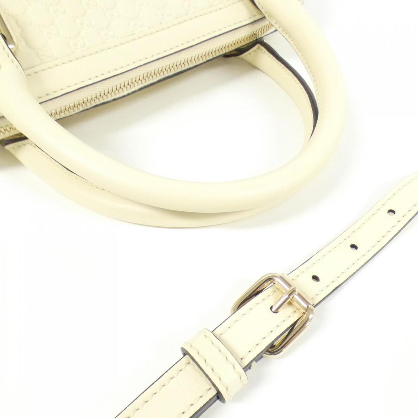 Gucci Ivory Micro Gg Leather Handbag