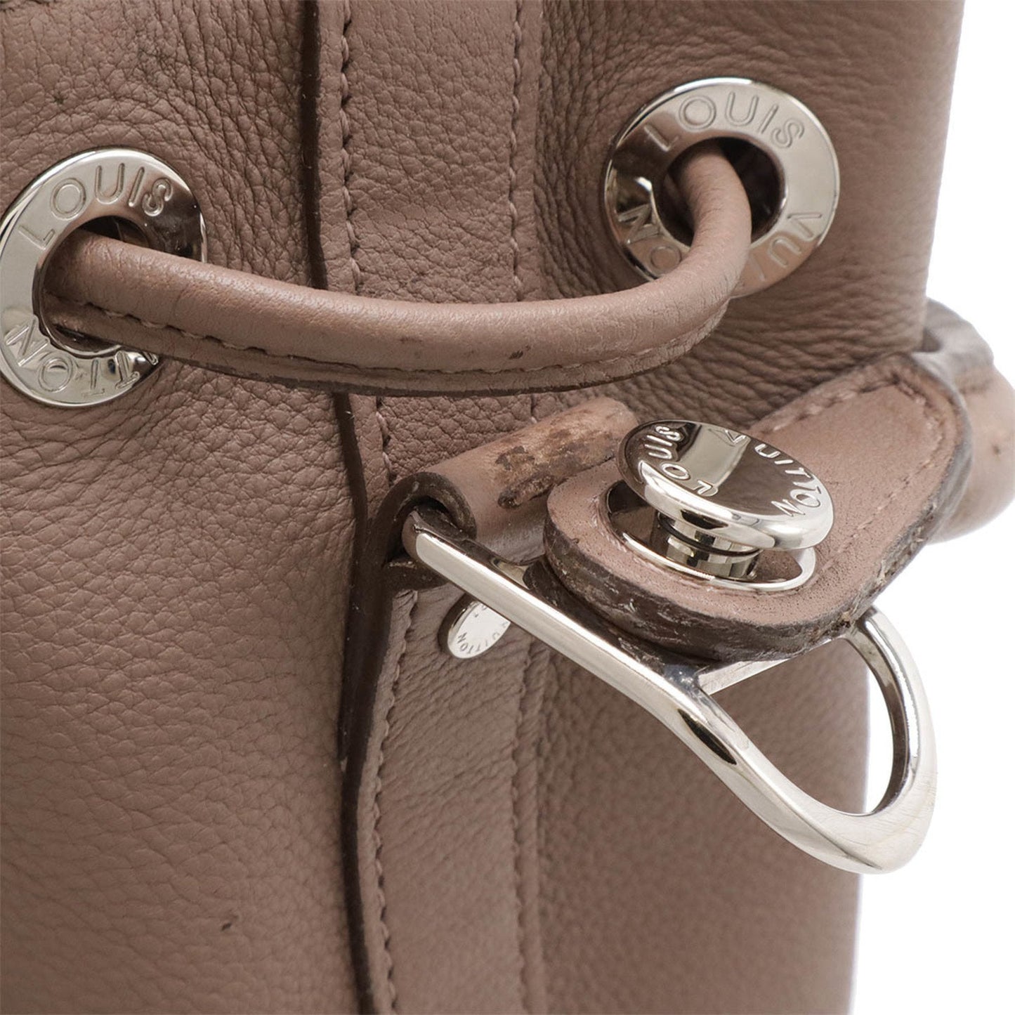 Louis Vuitton Brown Pink Leather Handbag Shoulder Bag
