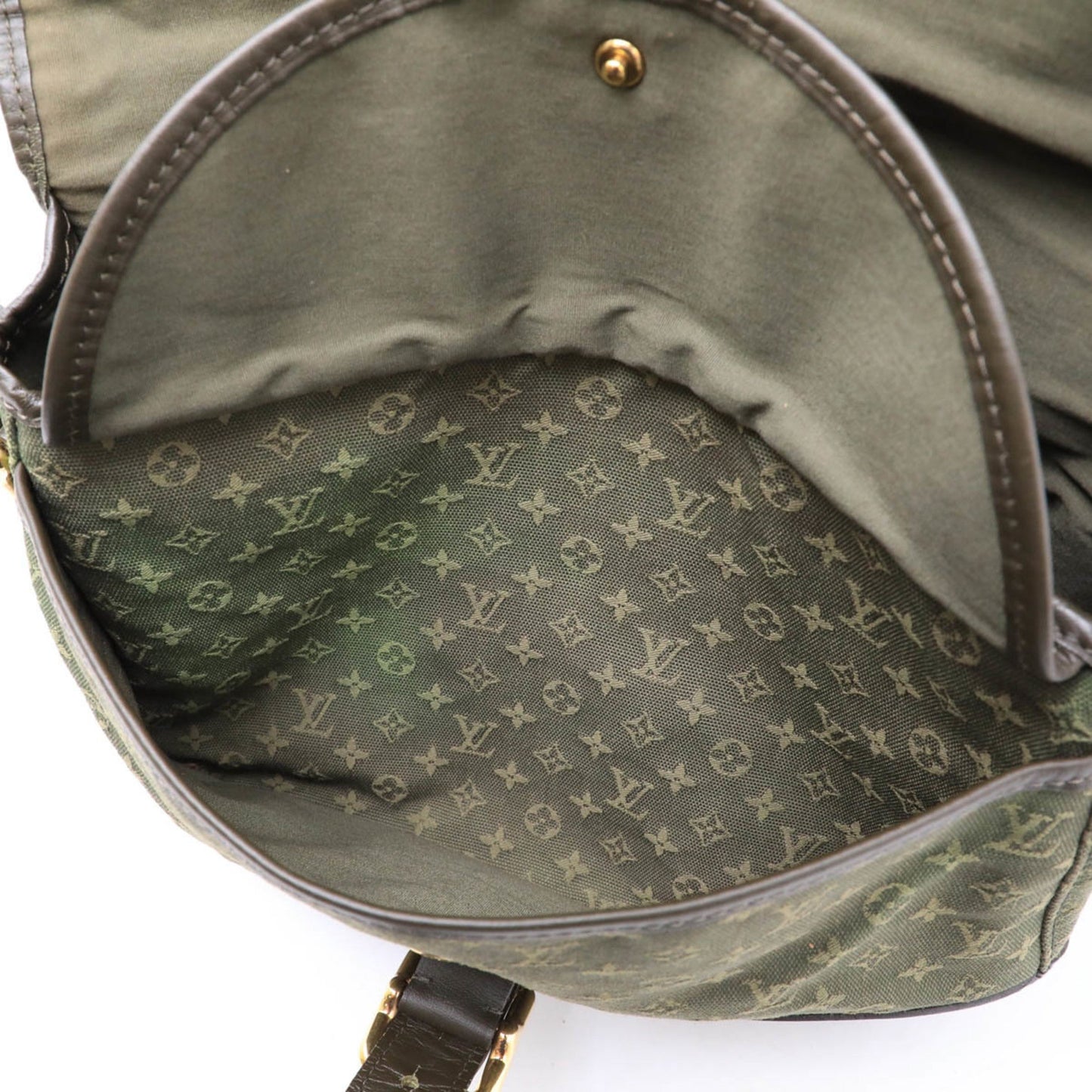 Louis Vuitton Green Tst Khaki Canvas Leather Shoulder Bag