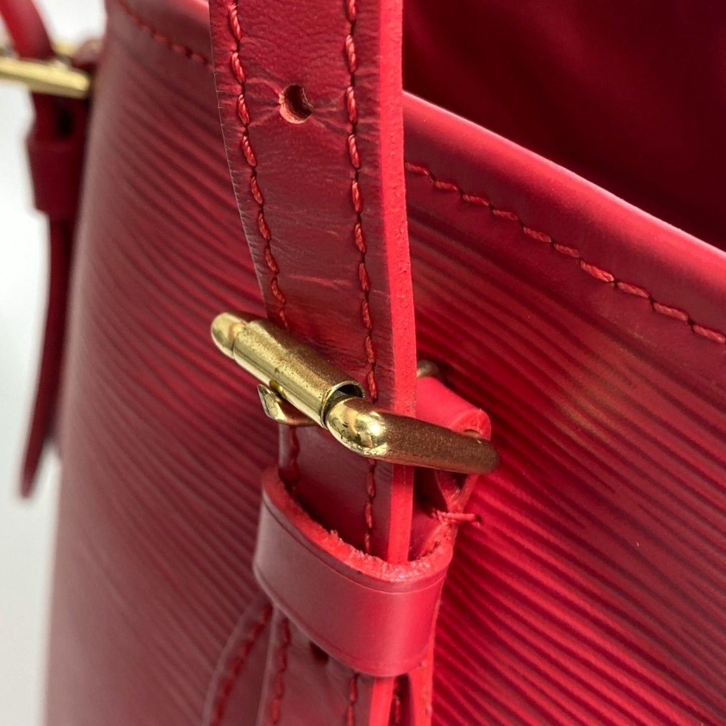 Louis Vuitton Red Leather Shoulder Bag