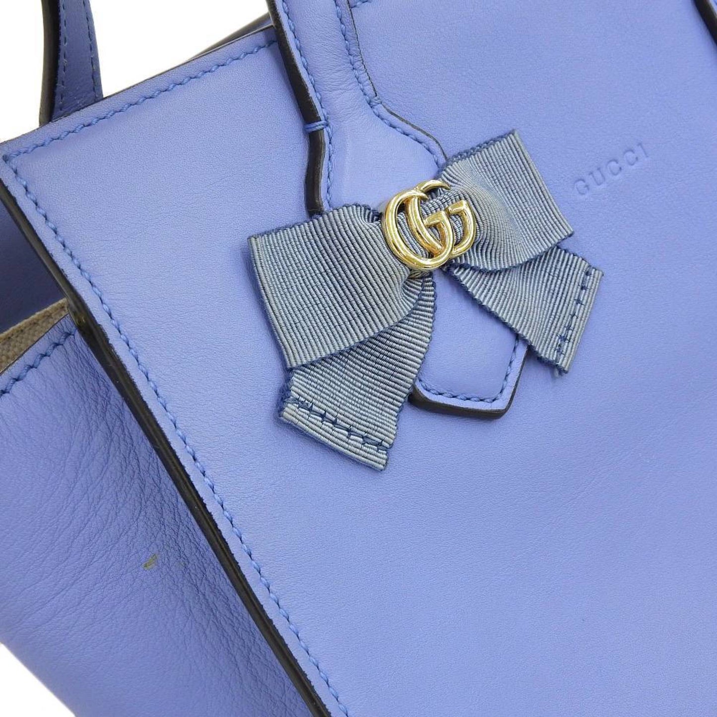 Gucci Blue Bow Handbag Shoulder Bag