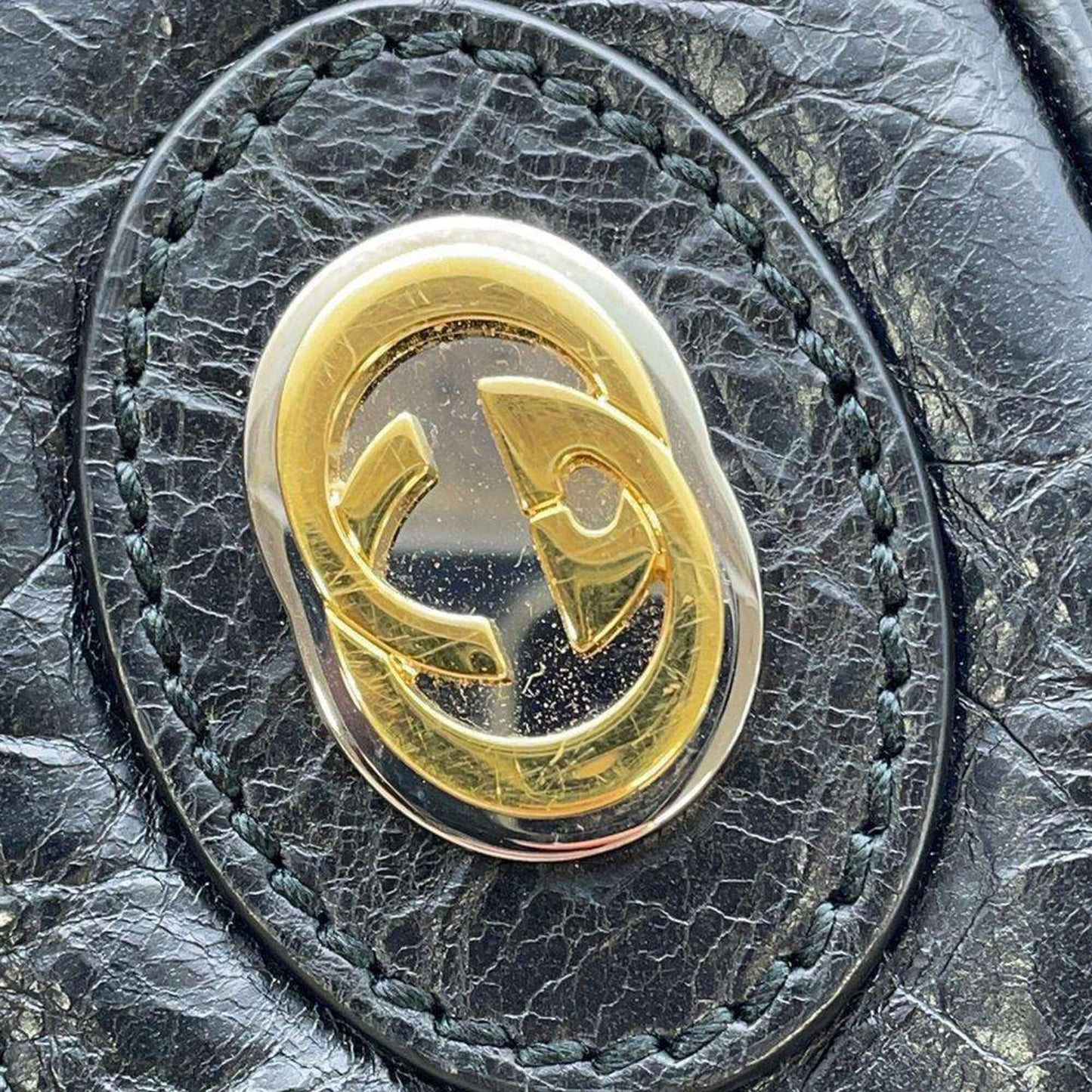 Gucci Black Leather Pouch Sling Bag