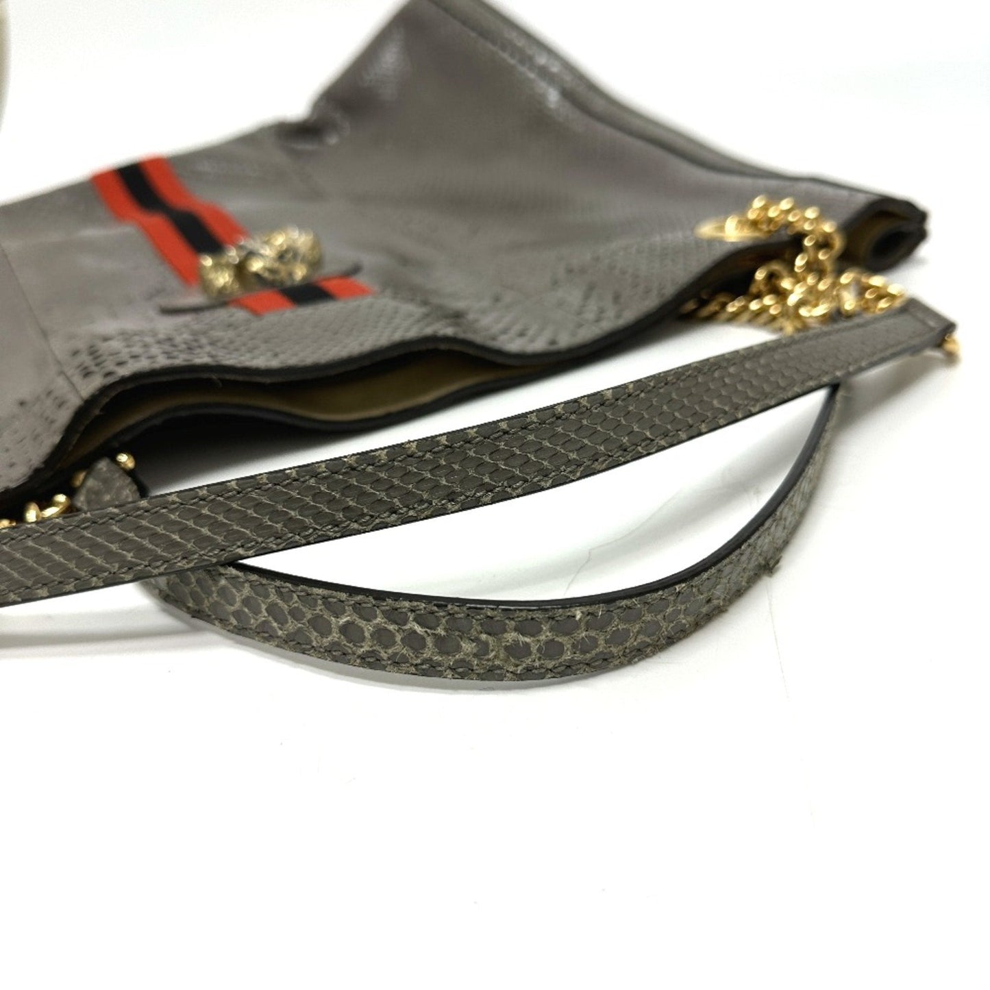 Gucci Gray Leather Tote Bag