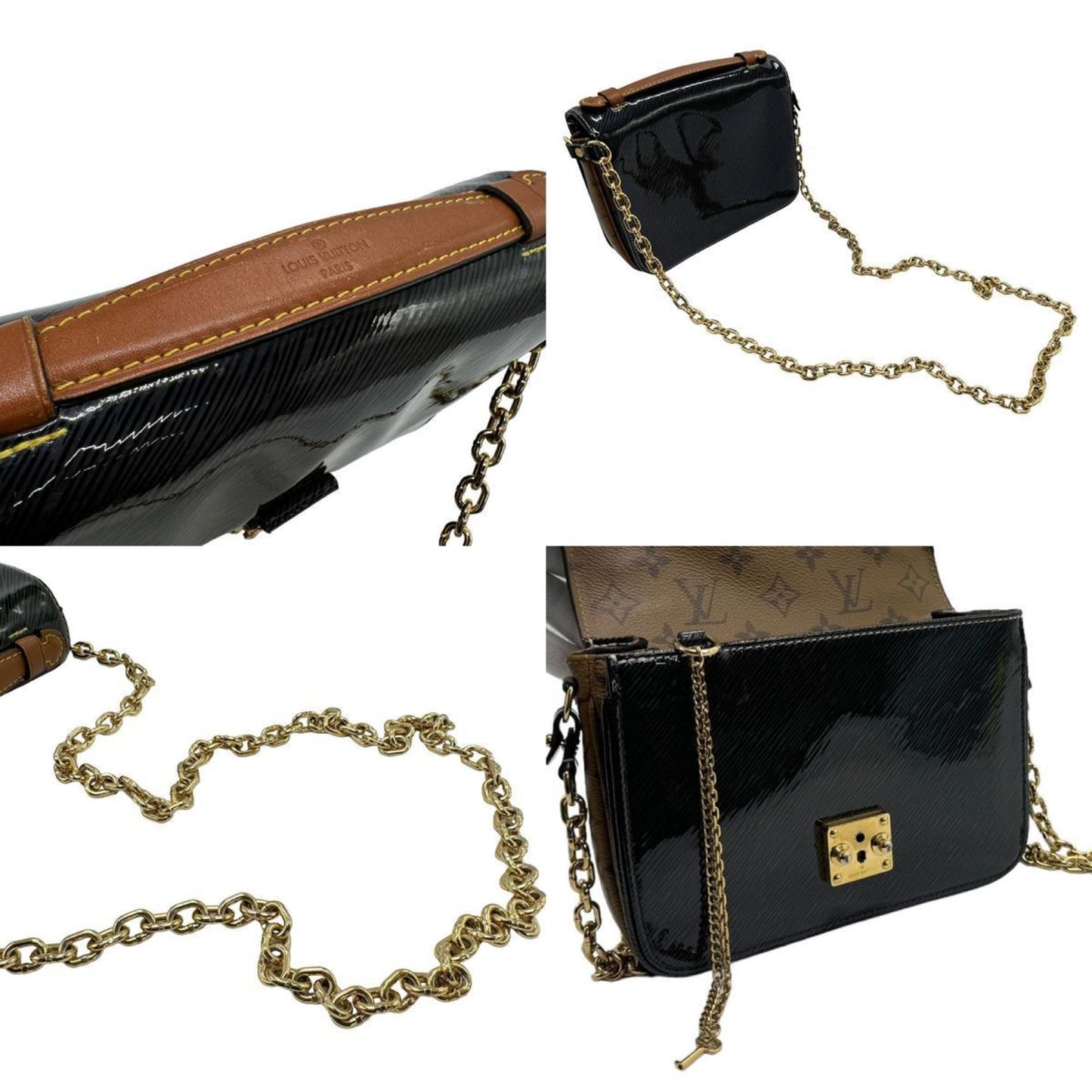 Louis Vuitton Black Monogram Reverse Pvc Pochette Shoulder Bag