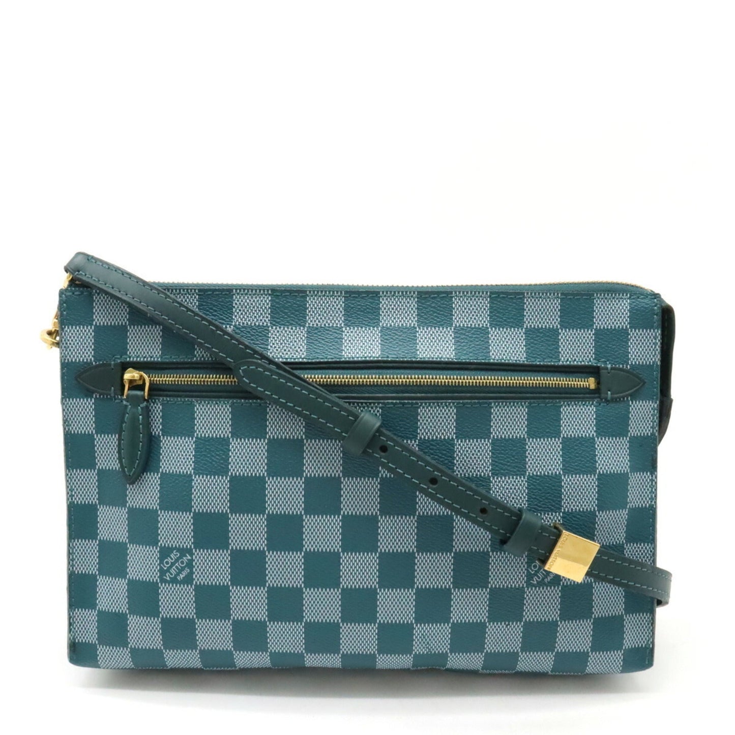 Louis Vuitton Cyan Pvc Clutch Bag Shoulder Bag