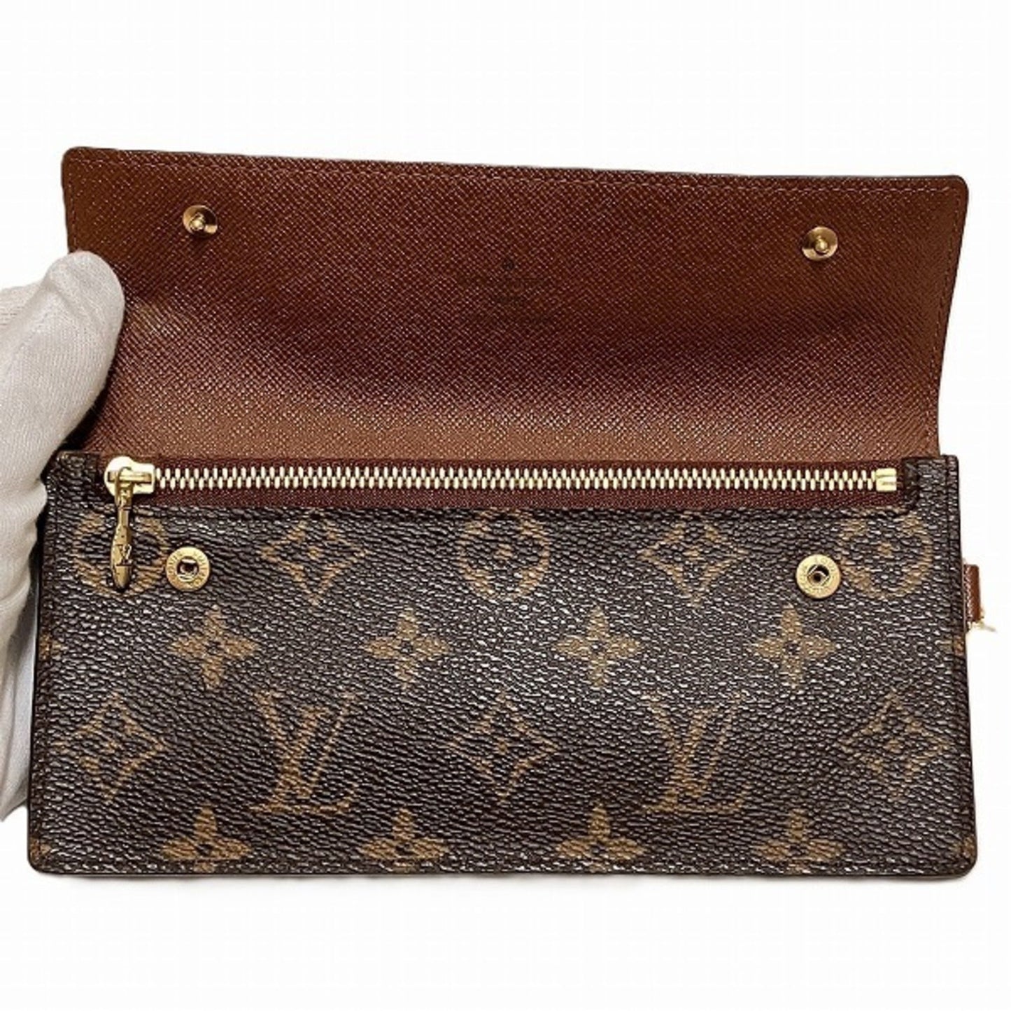 Louis Vuitton Brown Chain/Shoulder Wallet