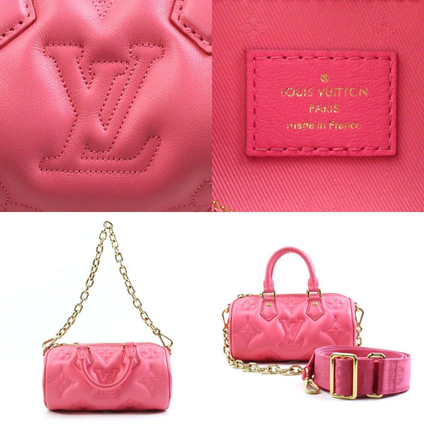 Louis Vuitton Pink Leather Handbag Shoulder Bag