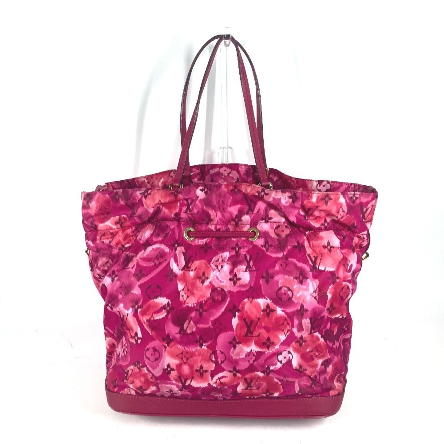 Louis Vuitton Indian Rose Pink Nylon Leather Shoulder Bag Tote Bag
