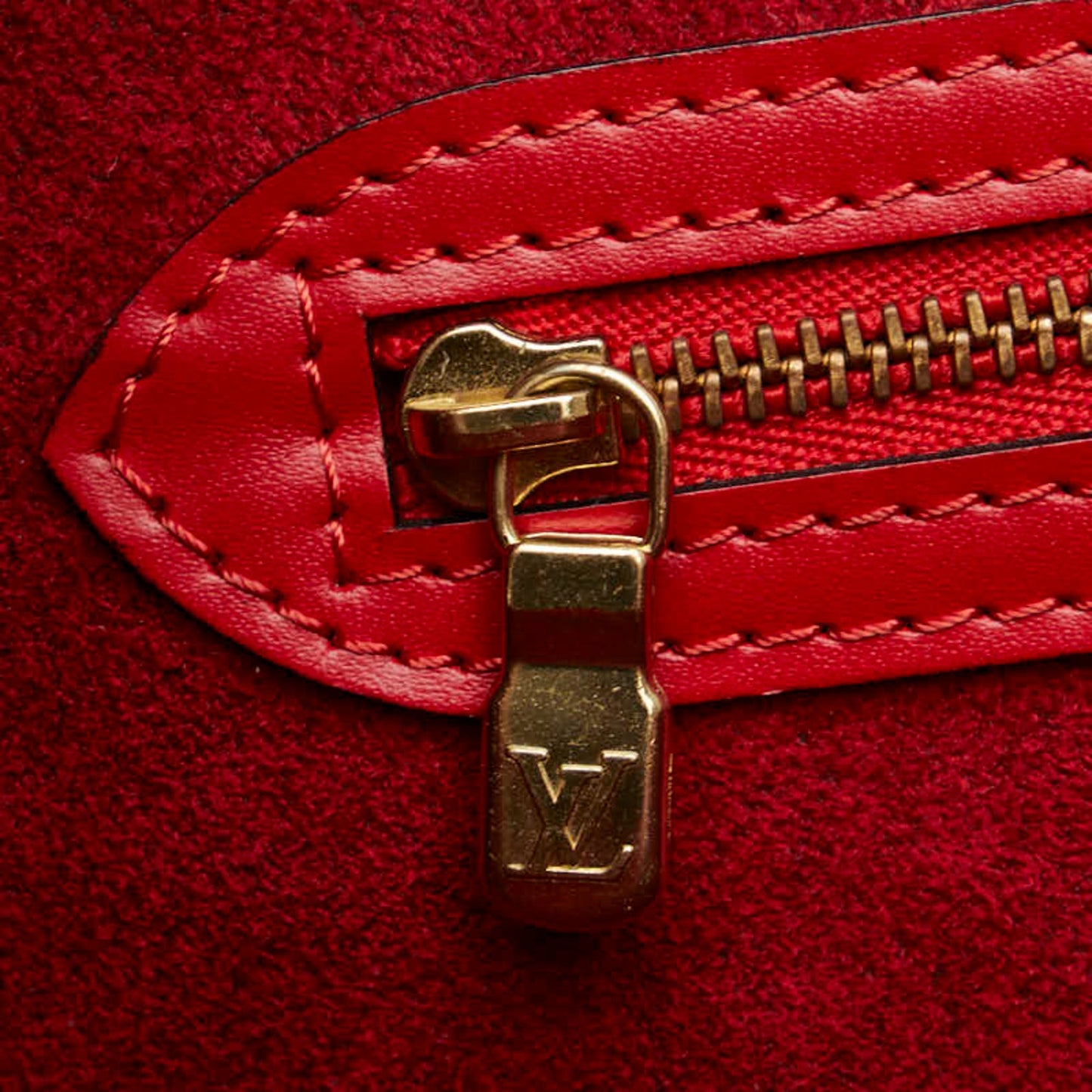 Louis Vuitton Epi Castilian Red Leather Shoulder Bag Tote Bag