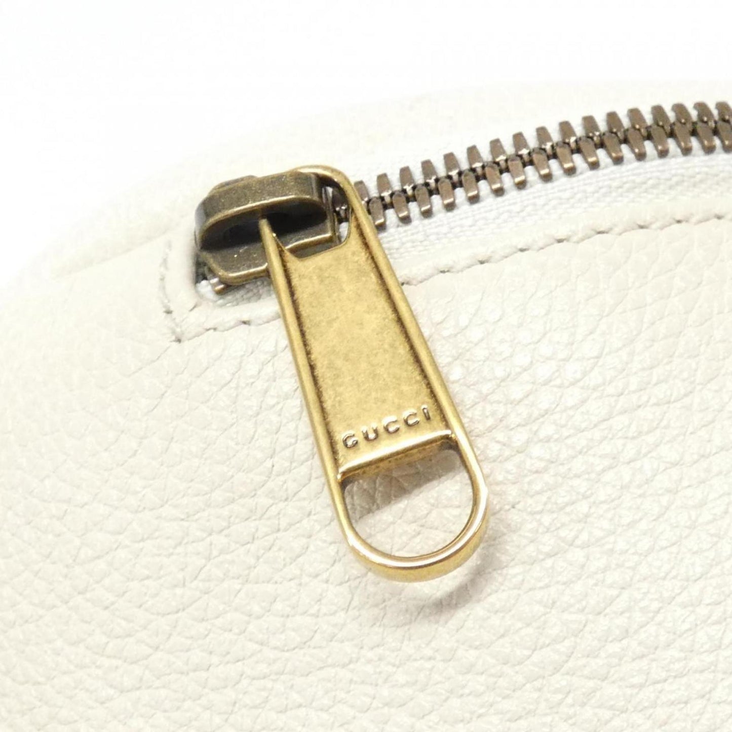 Gucci White Leather Fanny Pack