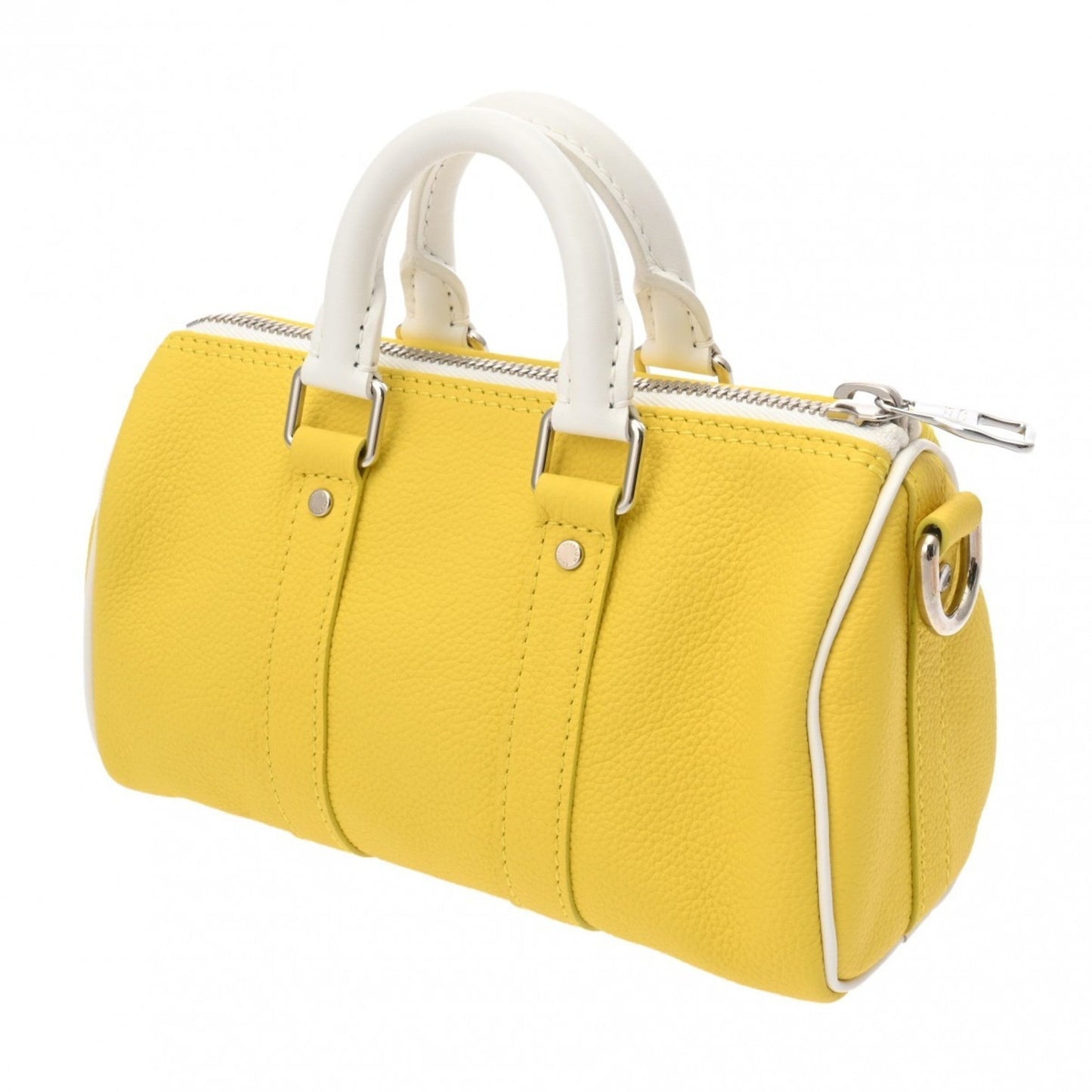 Louis Vuitton White Yellow Leather Shoulder Bag