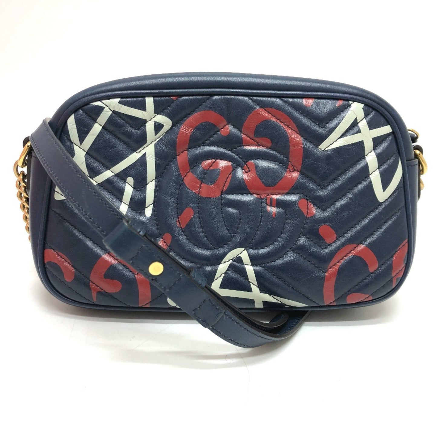Gucci Blue Leather Shoulder Bag