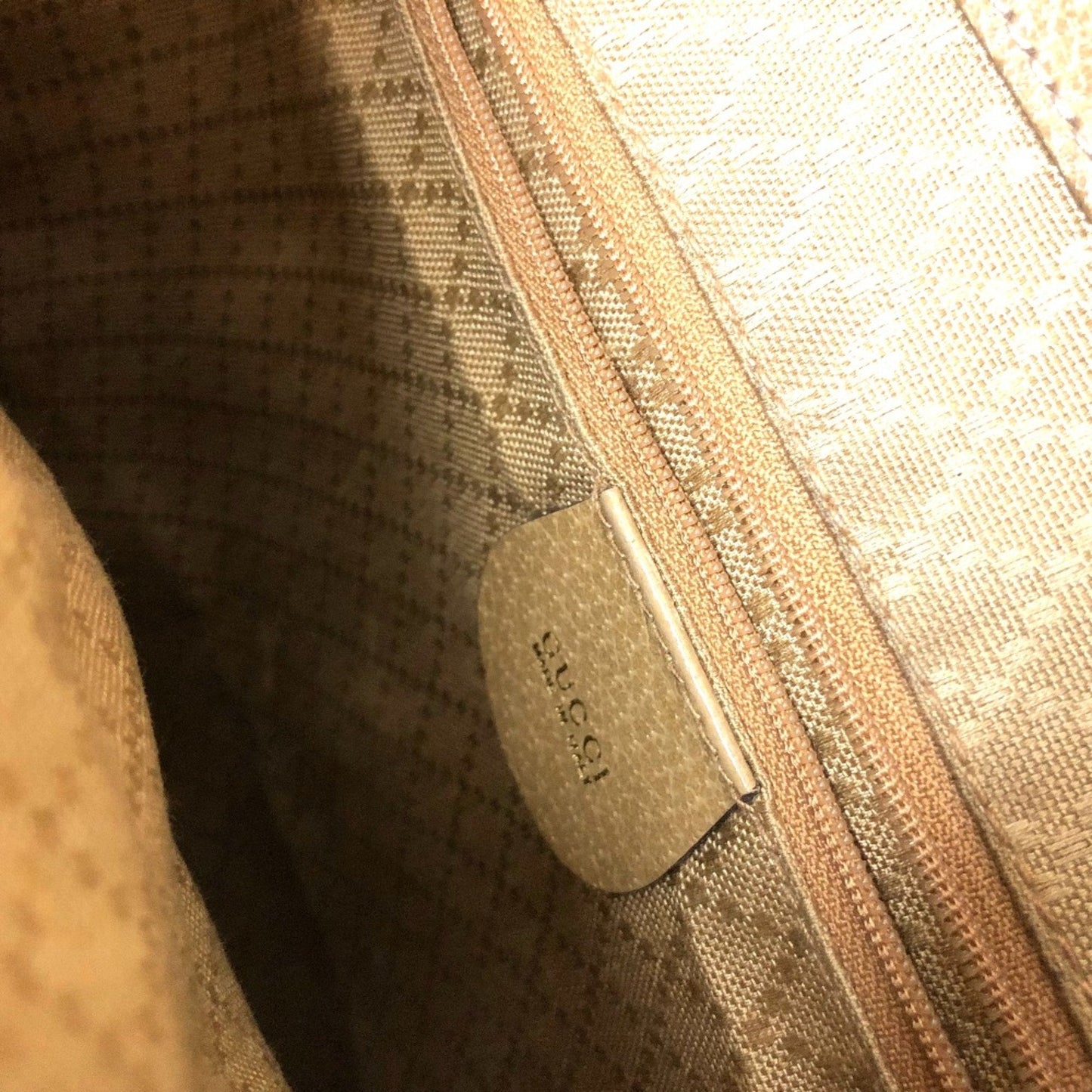 Gucci Beige Leather Backpack