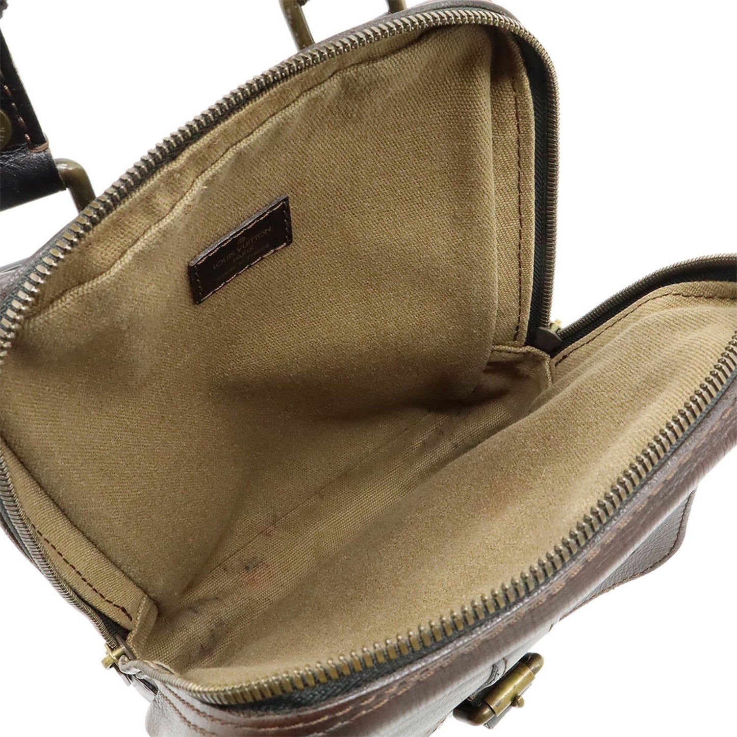 Louis Vuitton Coffee Utah Leather Shoulder Bag