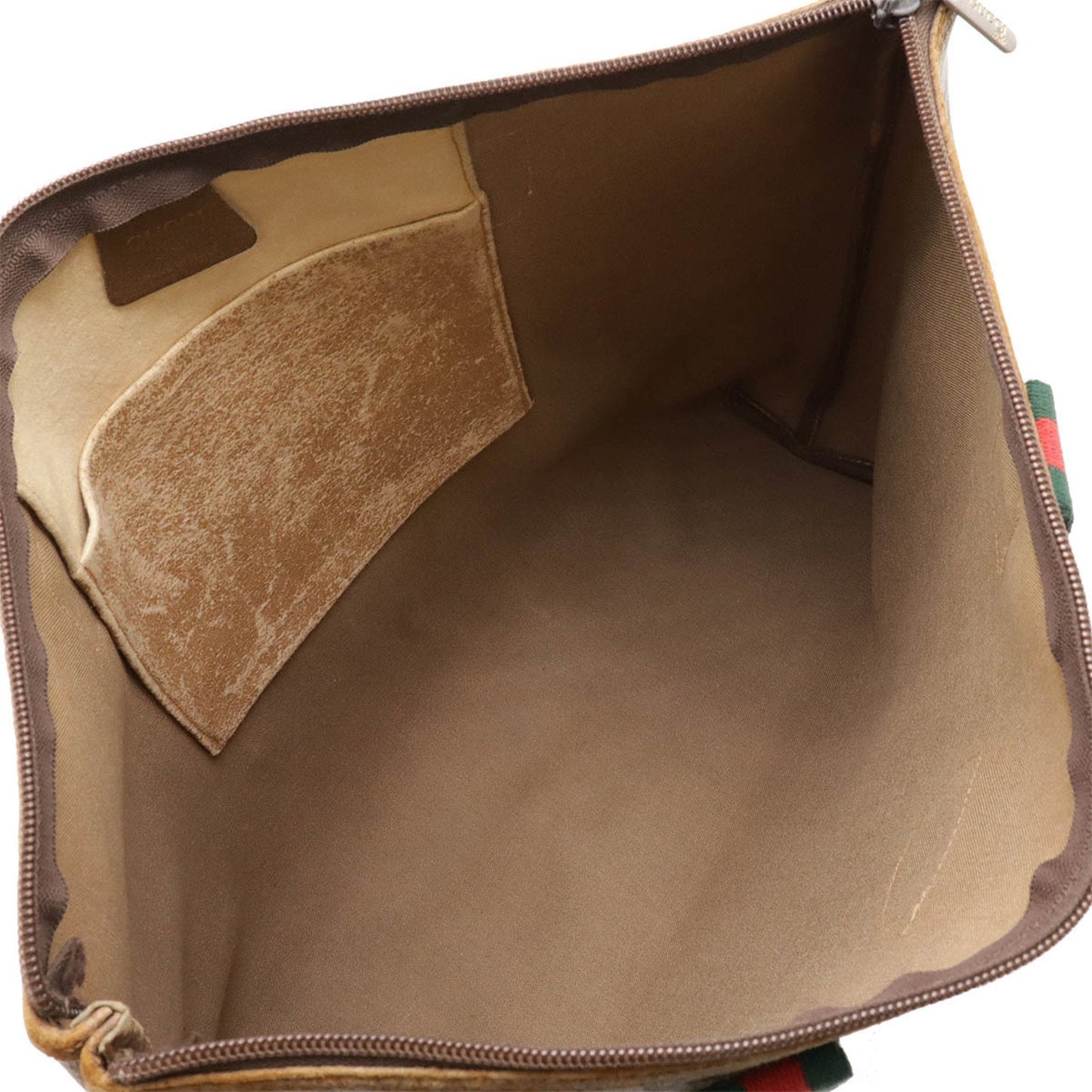Gucci Beige Brown Green Red Color Pvc Leather Shoulder Bag Tote Bag