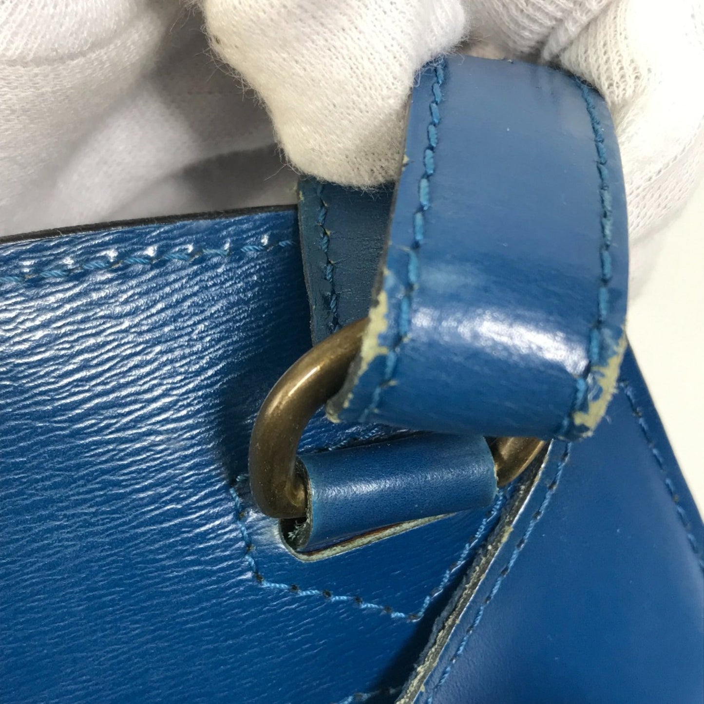 Louis Vuitton Blue Leather Shoulder Bag