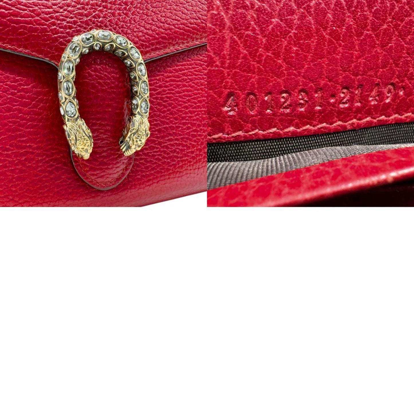 Gucci Dark Red Leather Shoulder Bag