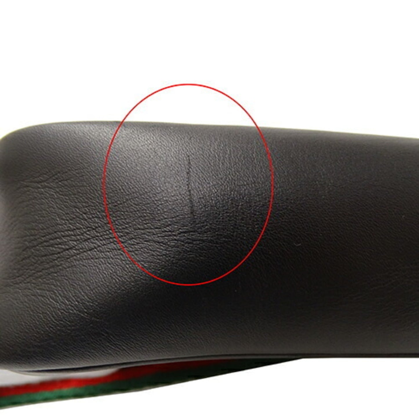 Gucci Black Leather Canvas Handbag