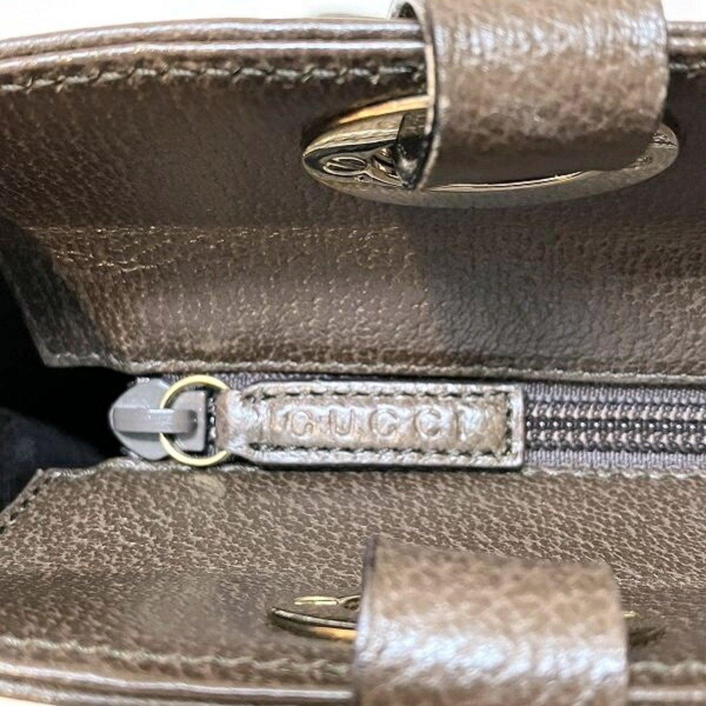 Gucci Brown Leather Shoulder Bag Tote Bag