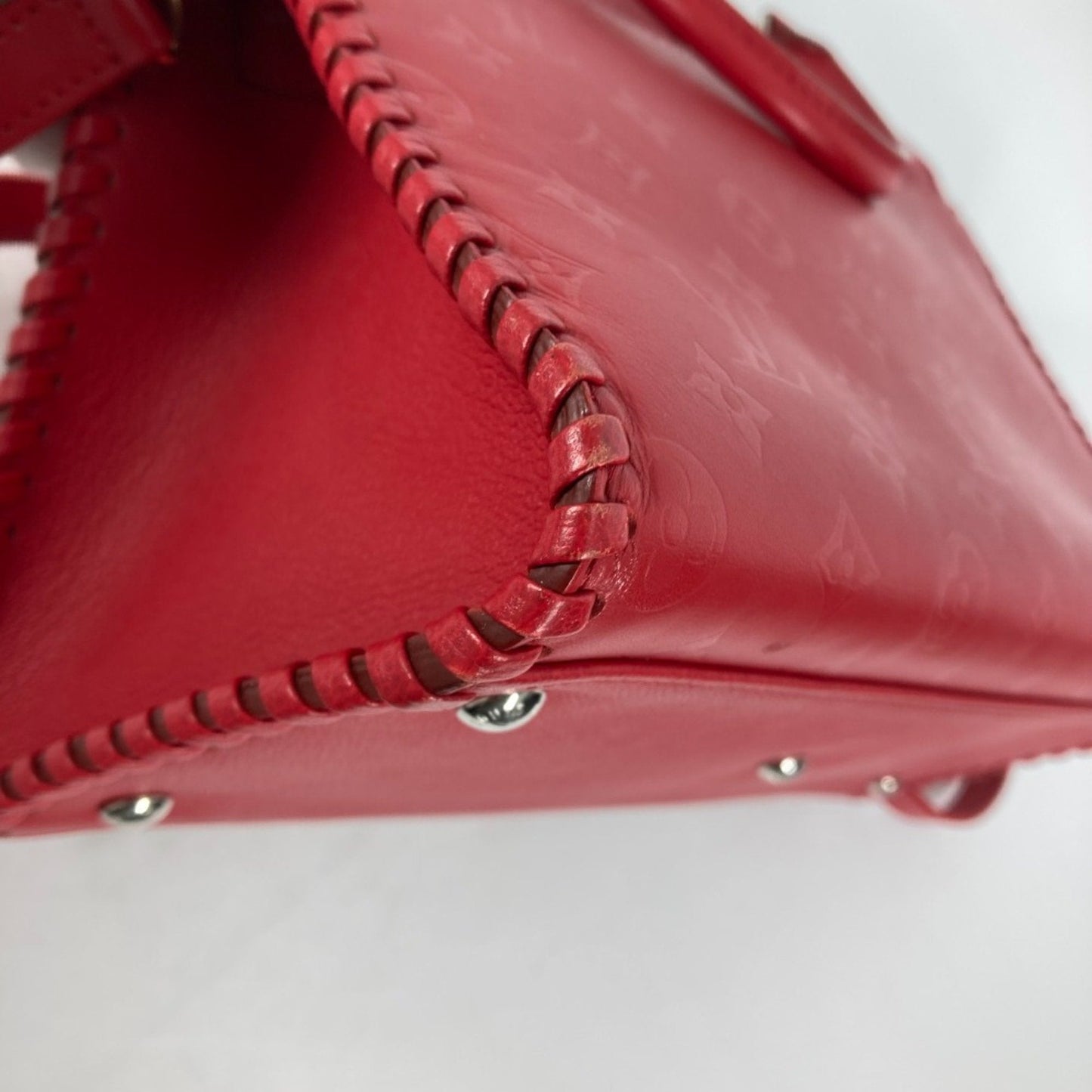 Louis Vuitton Red Leather Shoulder Bag