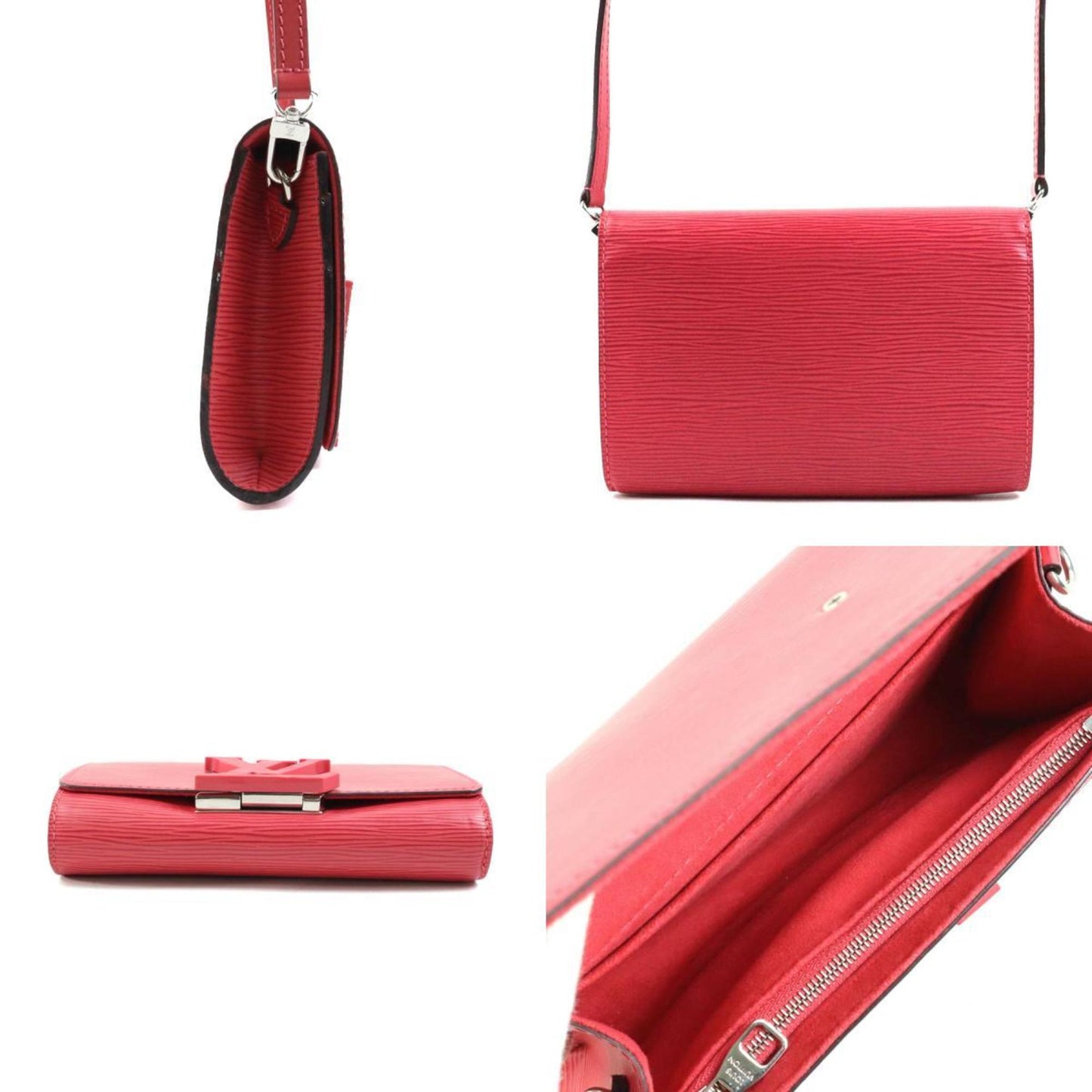 Louis Vuitton Pink Epi Leather Clutch Bag Pochette Shoulder Bag