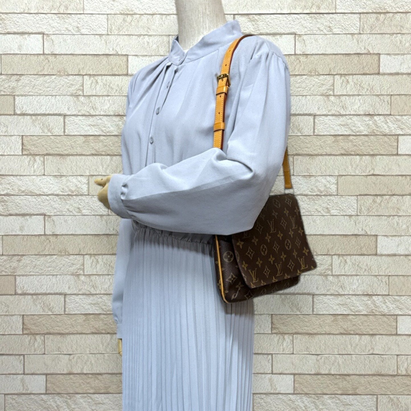 Louis Vuitton Brown Monogram Canvas Shoulder Bag