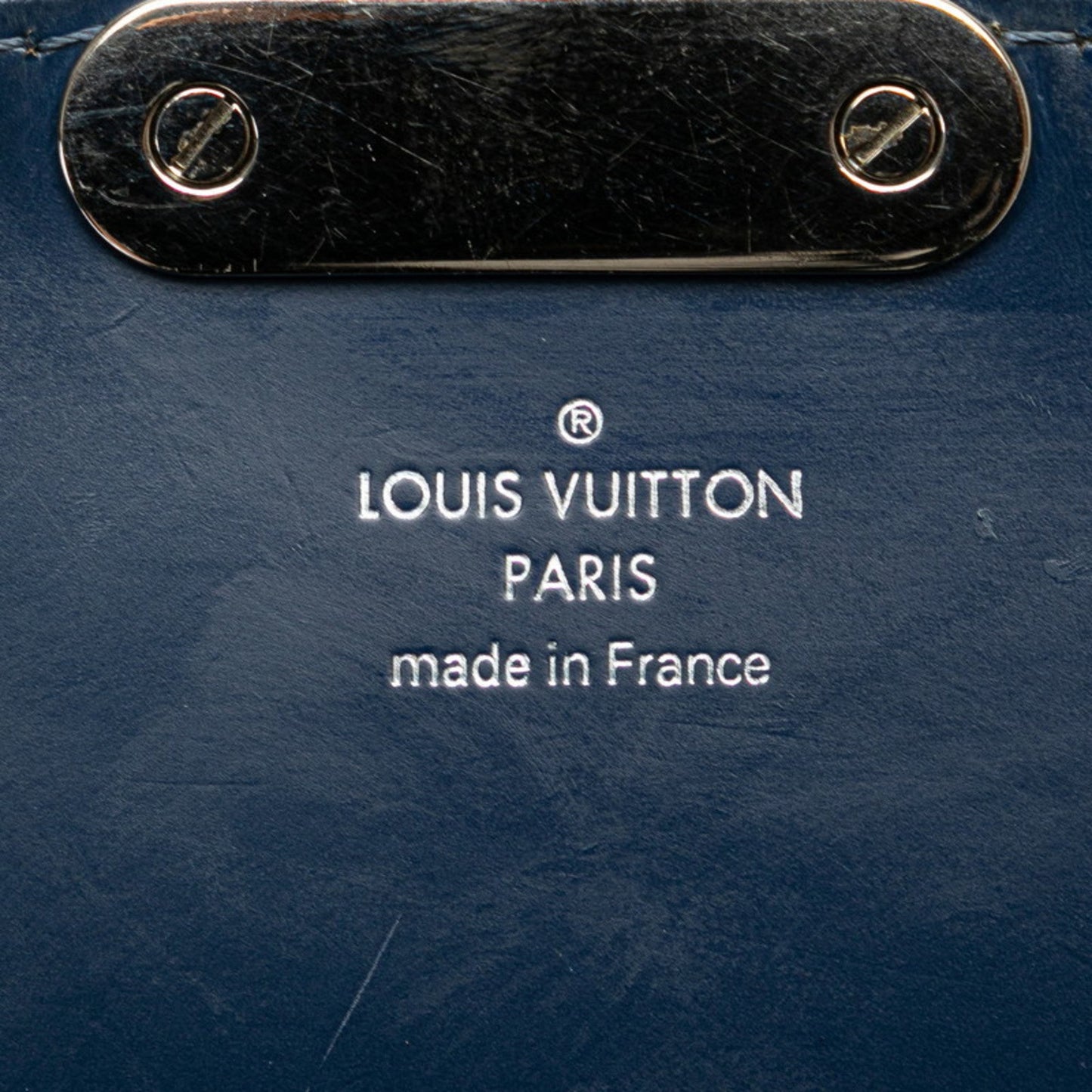 Louis Vuitton Navy Leather Handbag Shoulder Bag