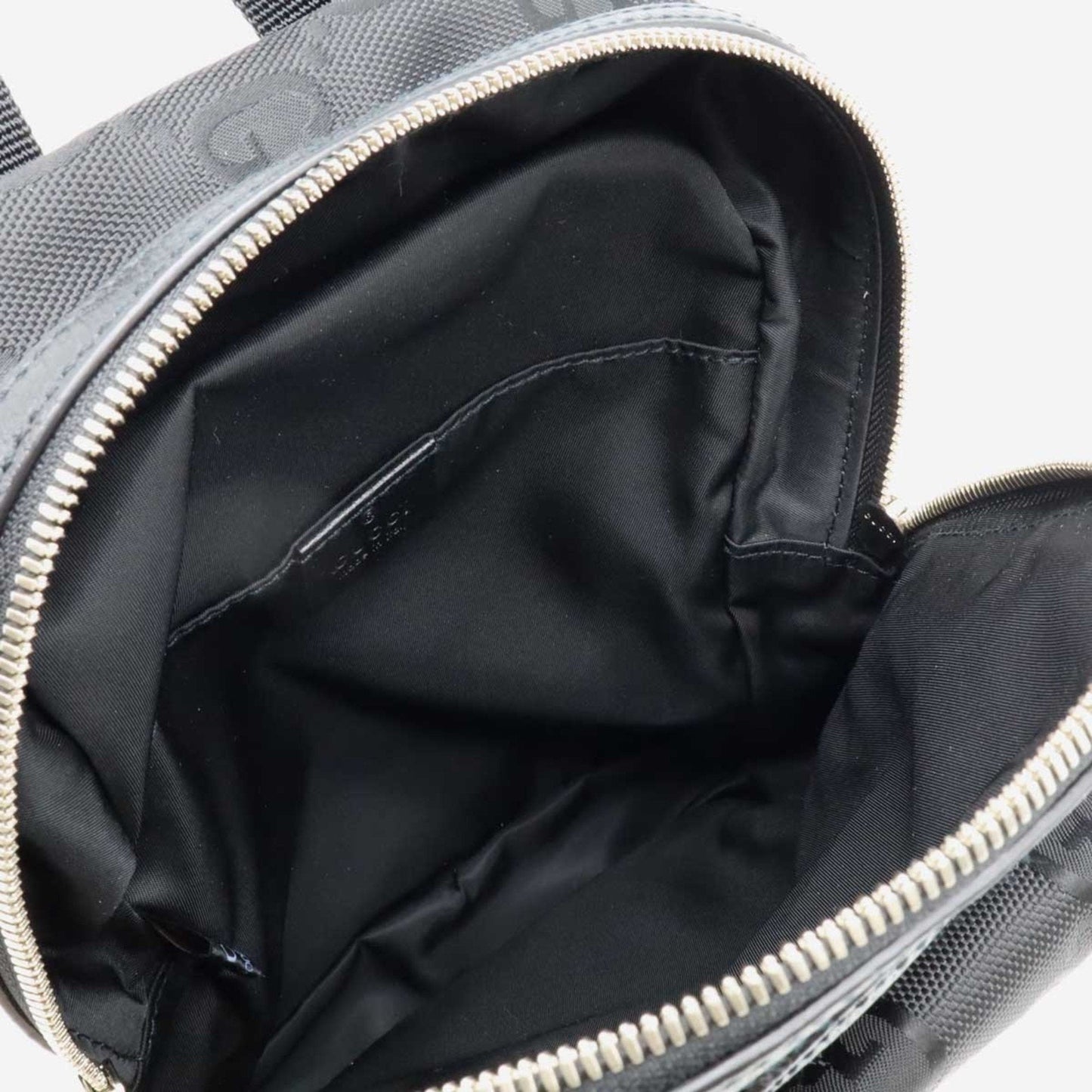 Gucci Black Nylon Canvas Leather Shoulder Bag Sling Bag