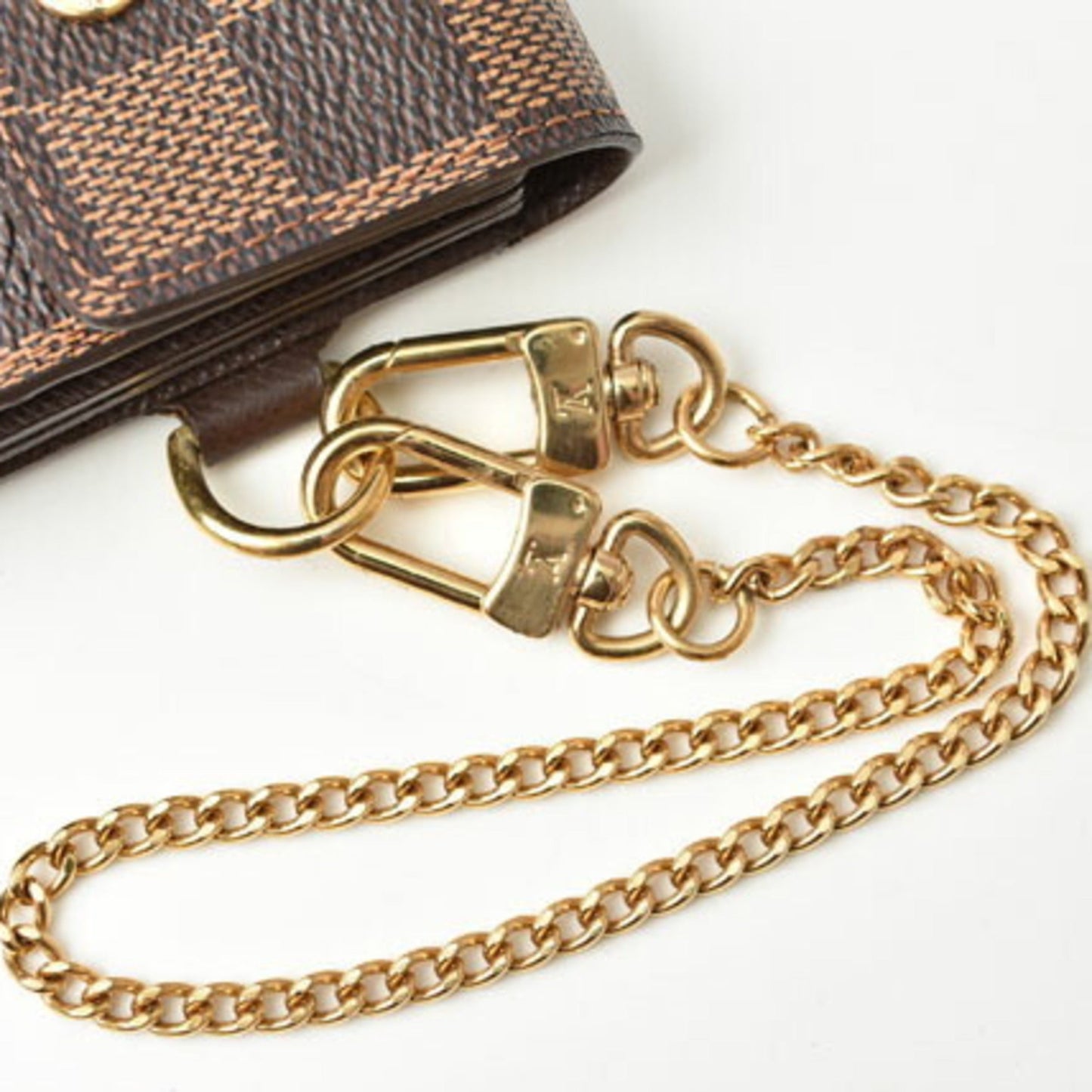 Louis Vuitton Damier Damier Canvas Damier Canvas Chain/Shoulder Wallet