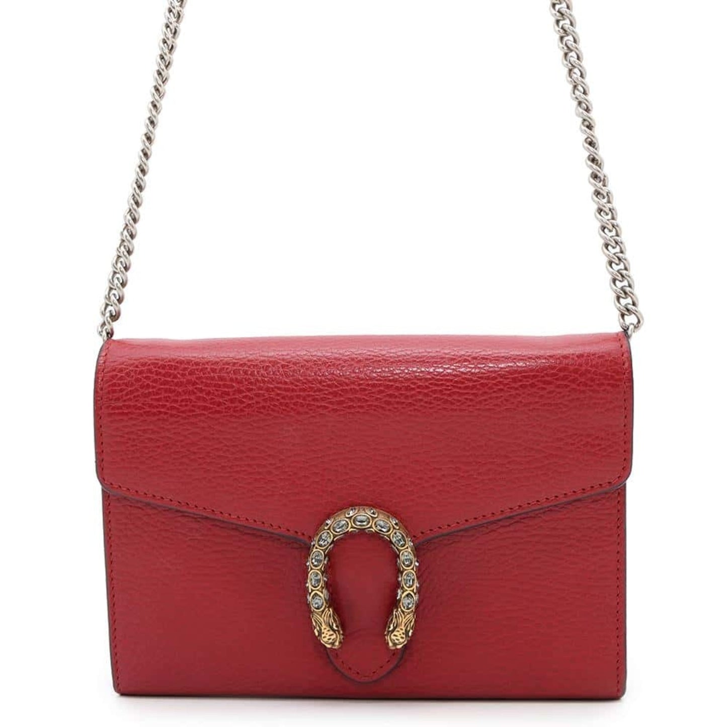 Gucci Red Color Leather Shoulder Bag ()