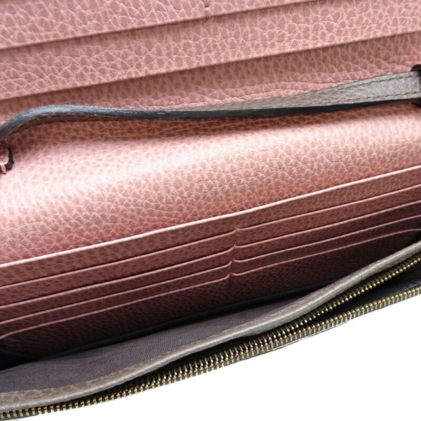 Gucci Grayish Pink Leather Chain/Shoulder Wallet